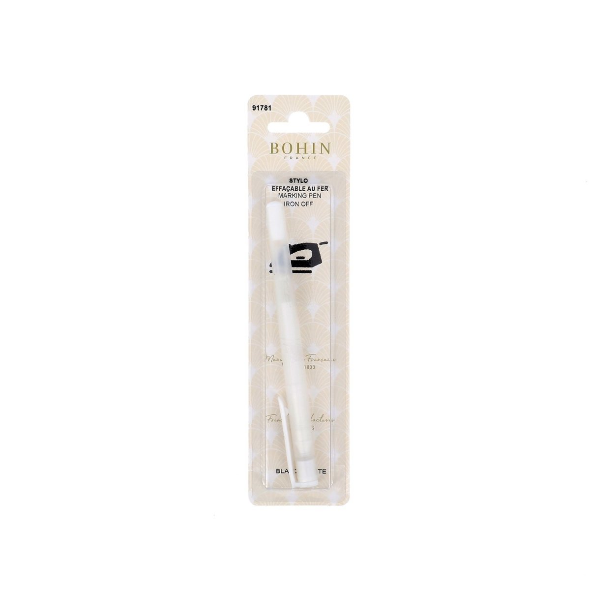 Stylo pour tissu effaçable au fer - Blanc - Image 2