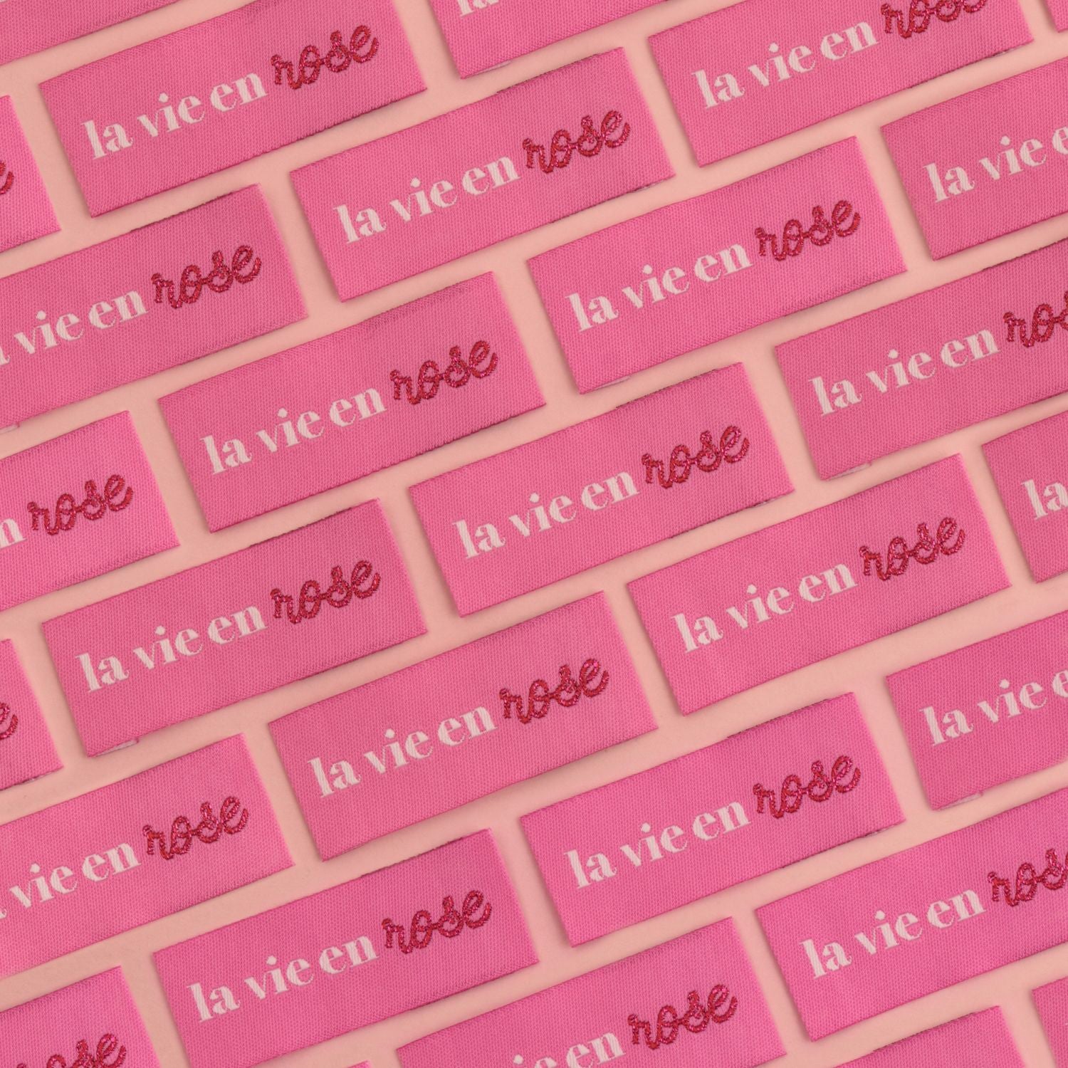 Woven label to sew - La vie en rose