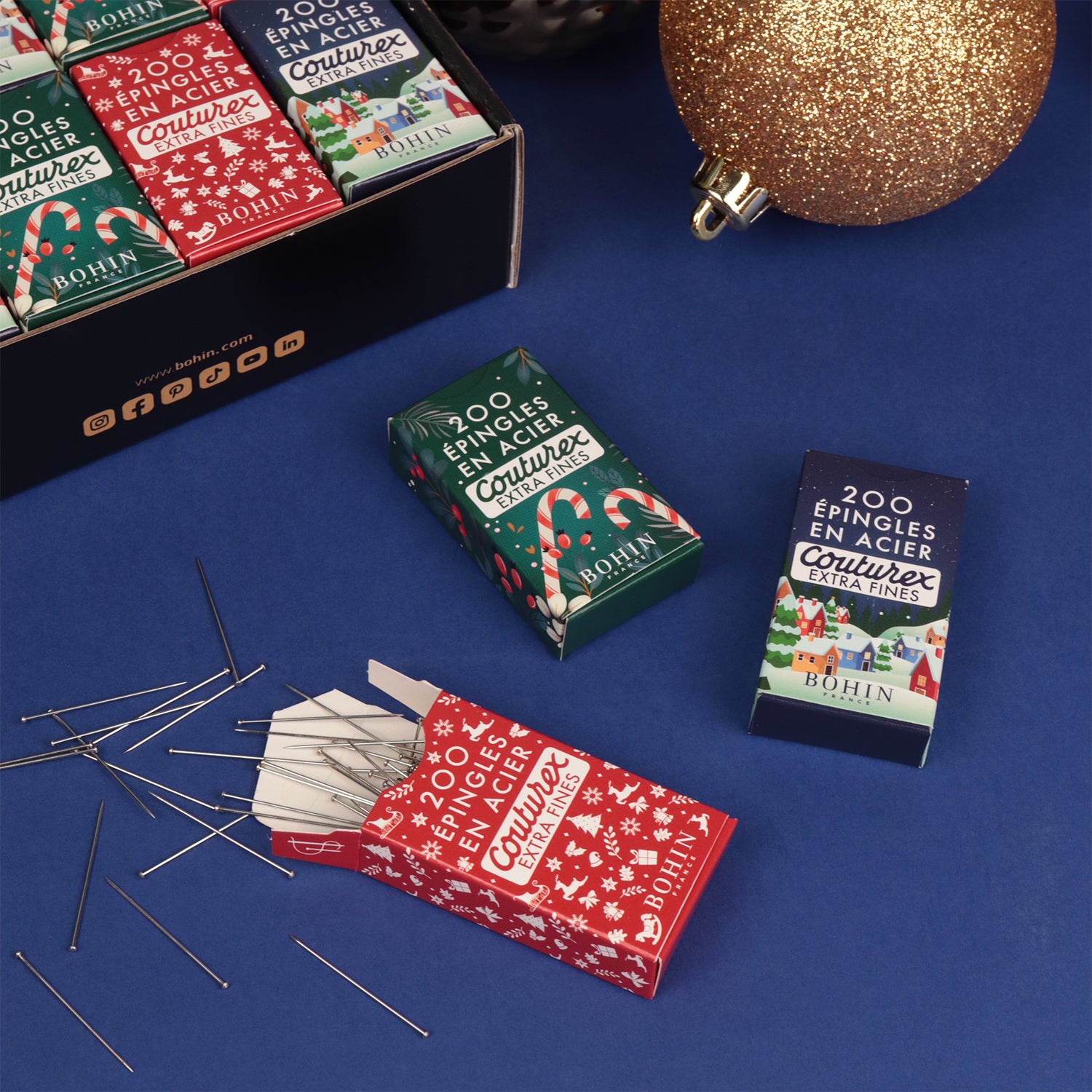 Épingles "Couturex" extra-fines de Noël - N°4 = 30 mm - ø 0,60 mm - Image 1
