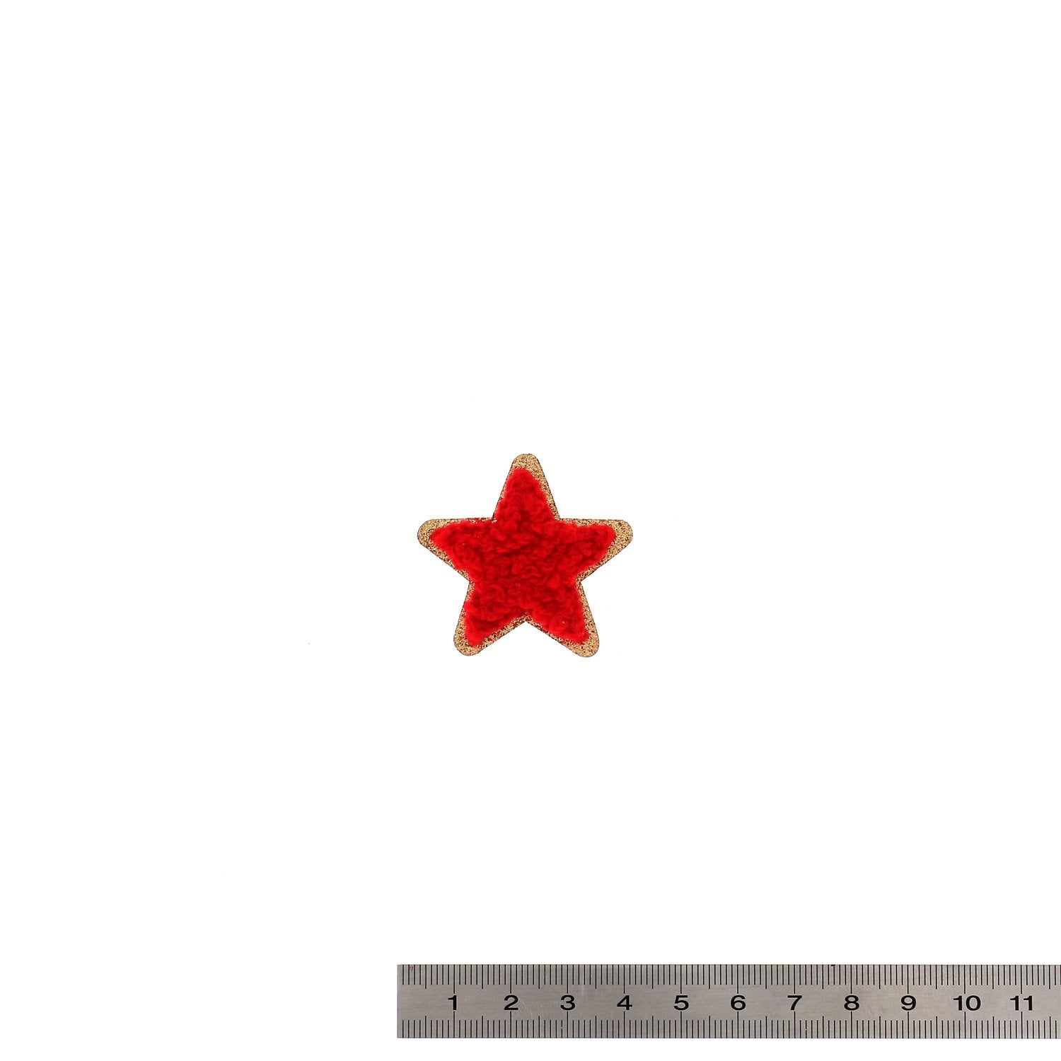 Fluffy iron-on patches - Soft effect & gold edging