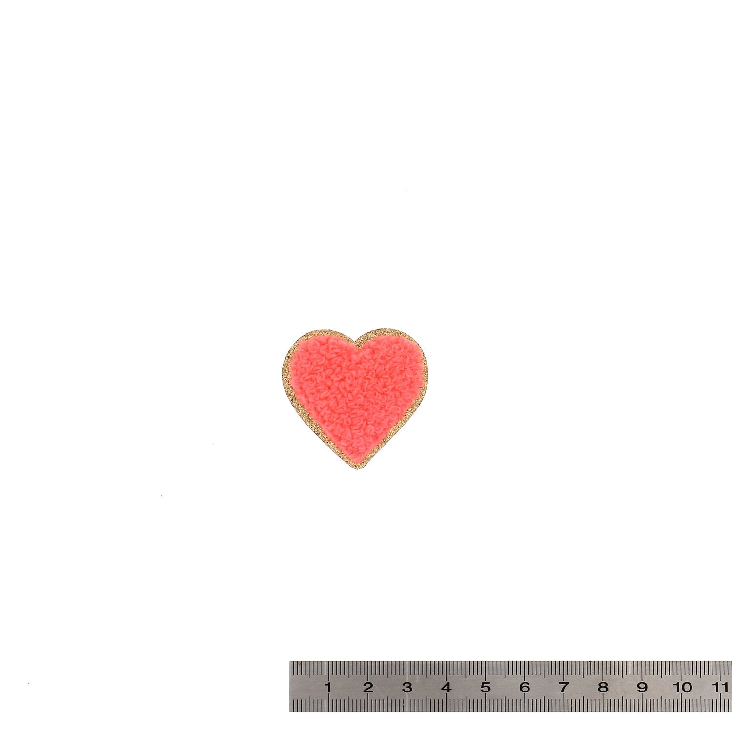 Fluffy iron-on patches - Soft effect & gold edging