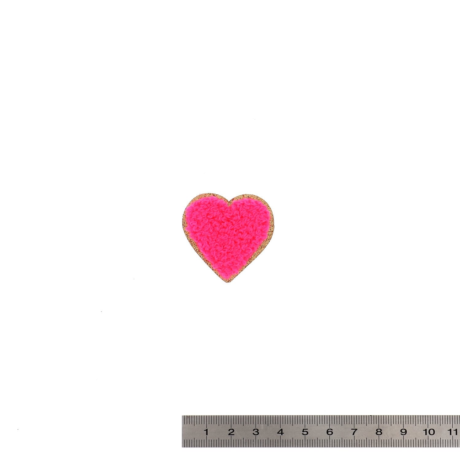 Fluffy iron-on patches - Soft effect & gold edging