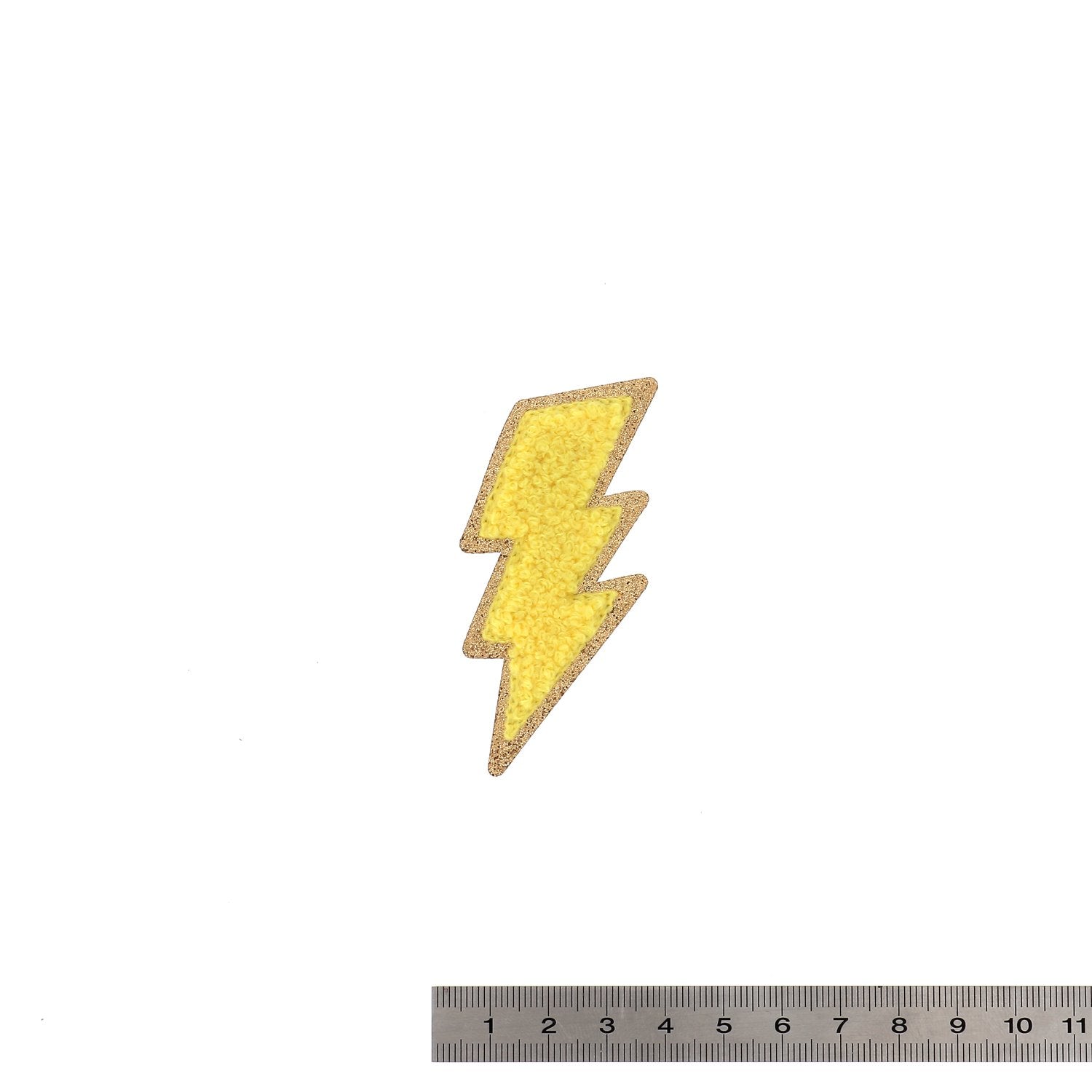 Fluffy iron-on patches - Soft effect & gold edging