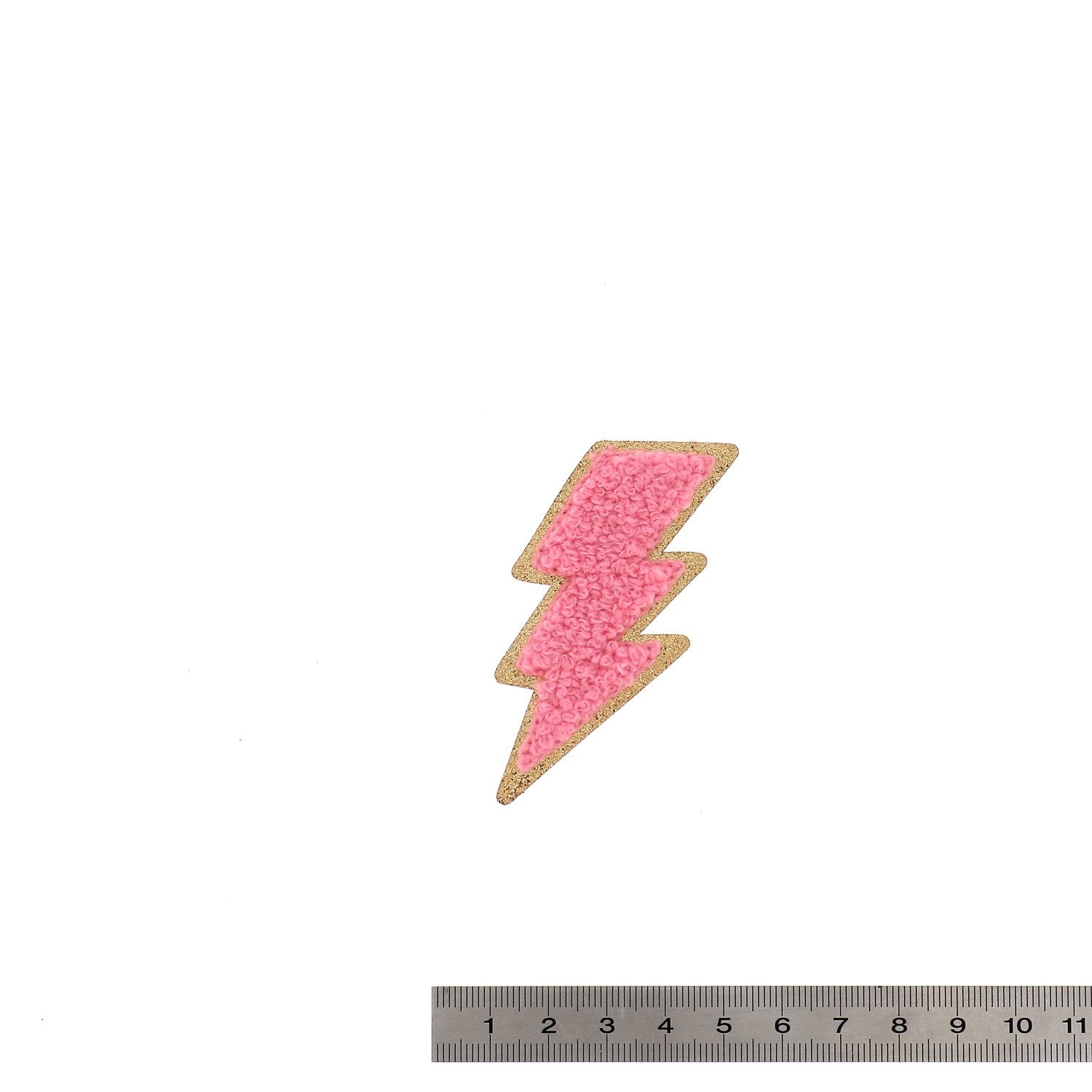 Fluffy iron-on patches - Soft effect & gold edging