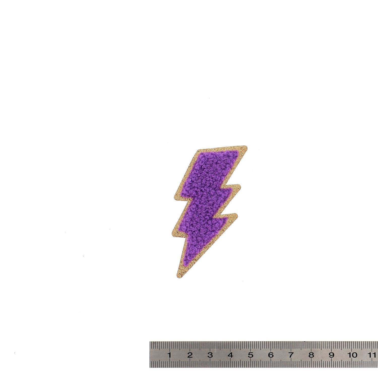 Fluffy iron-on patches - Soft effect & gold edging