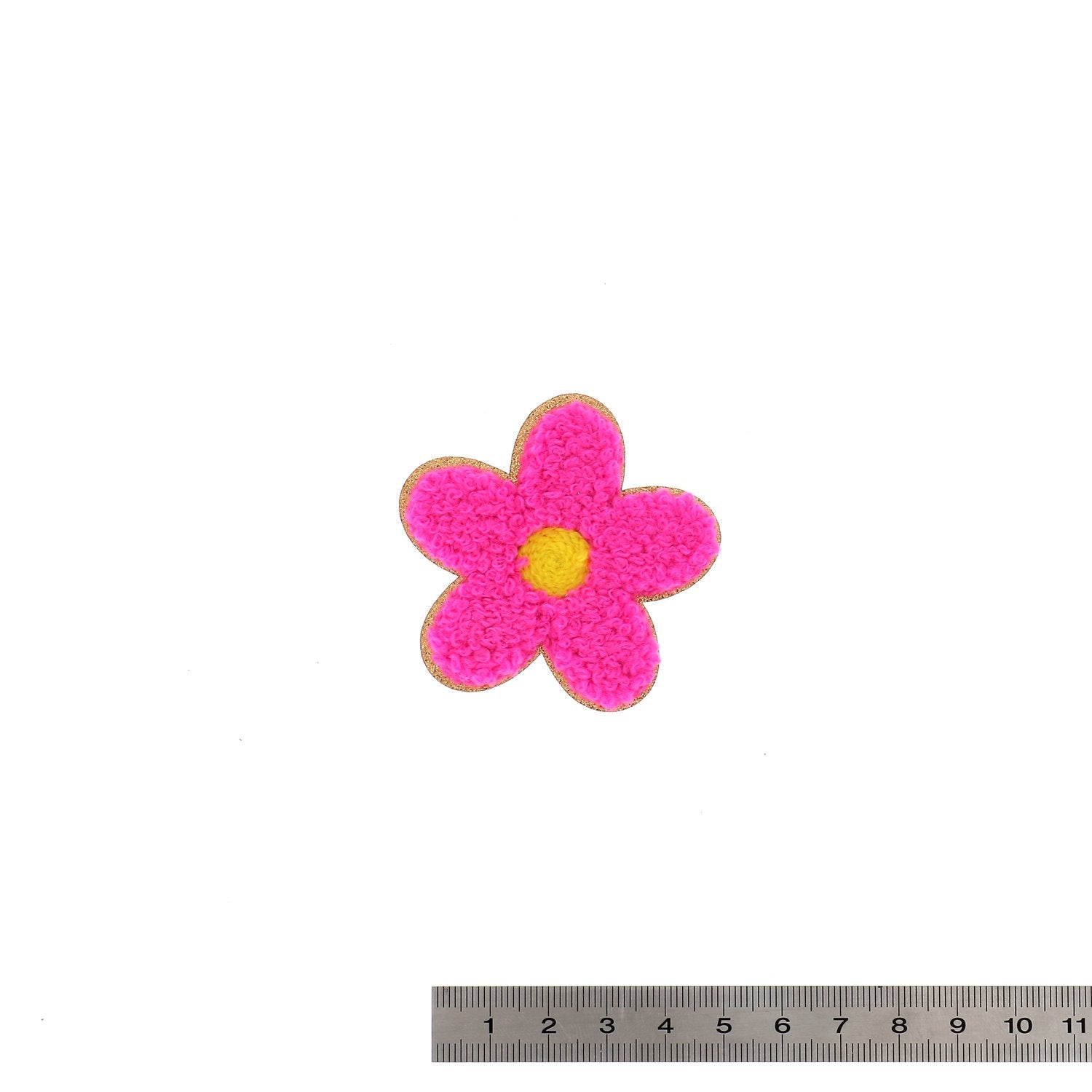 Fluffy iron-on patches - Soft effect & gold edging