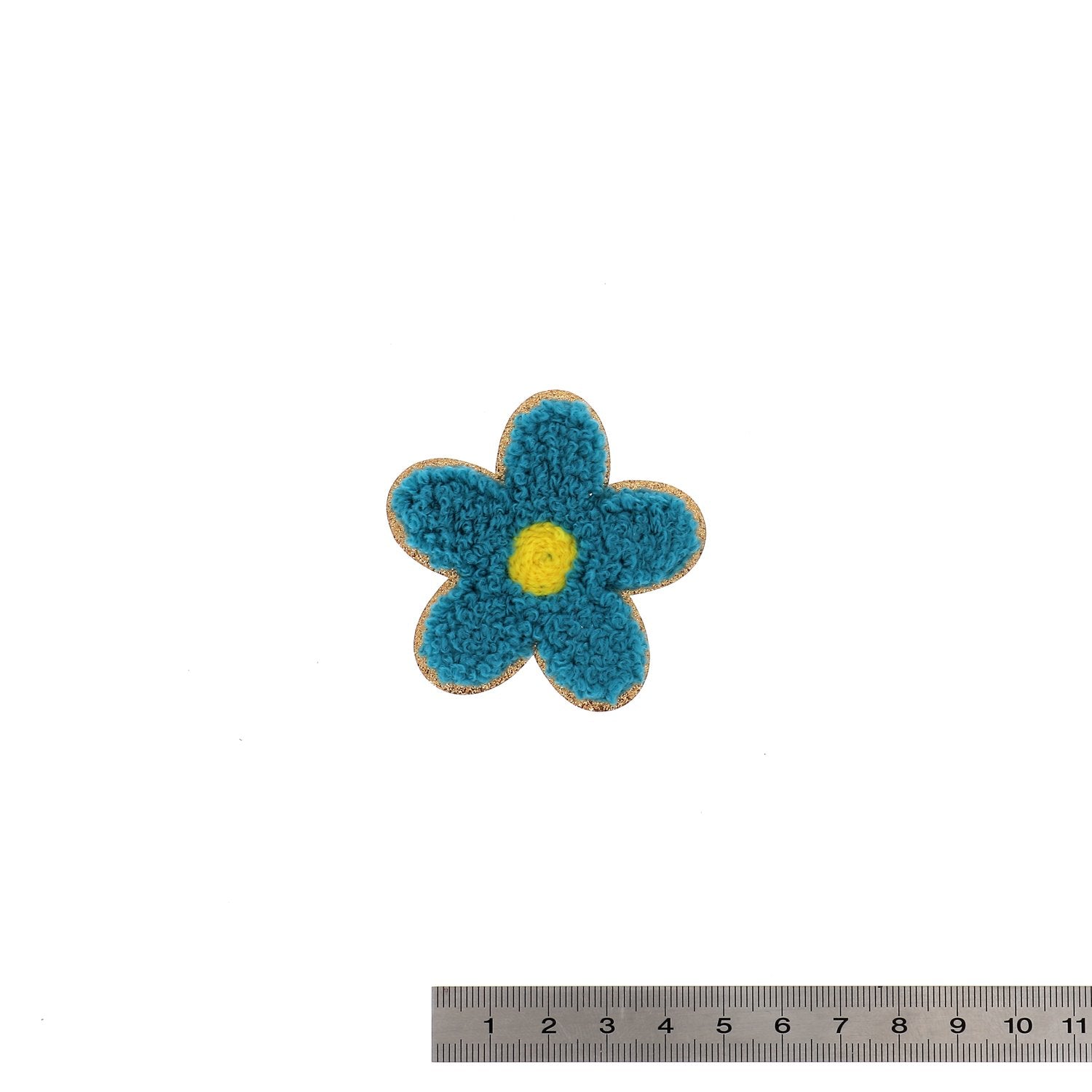 Fluffy iron-on patches - Soft effect & gold edging