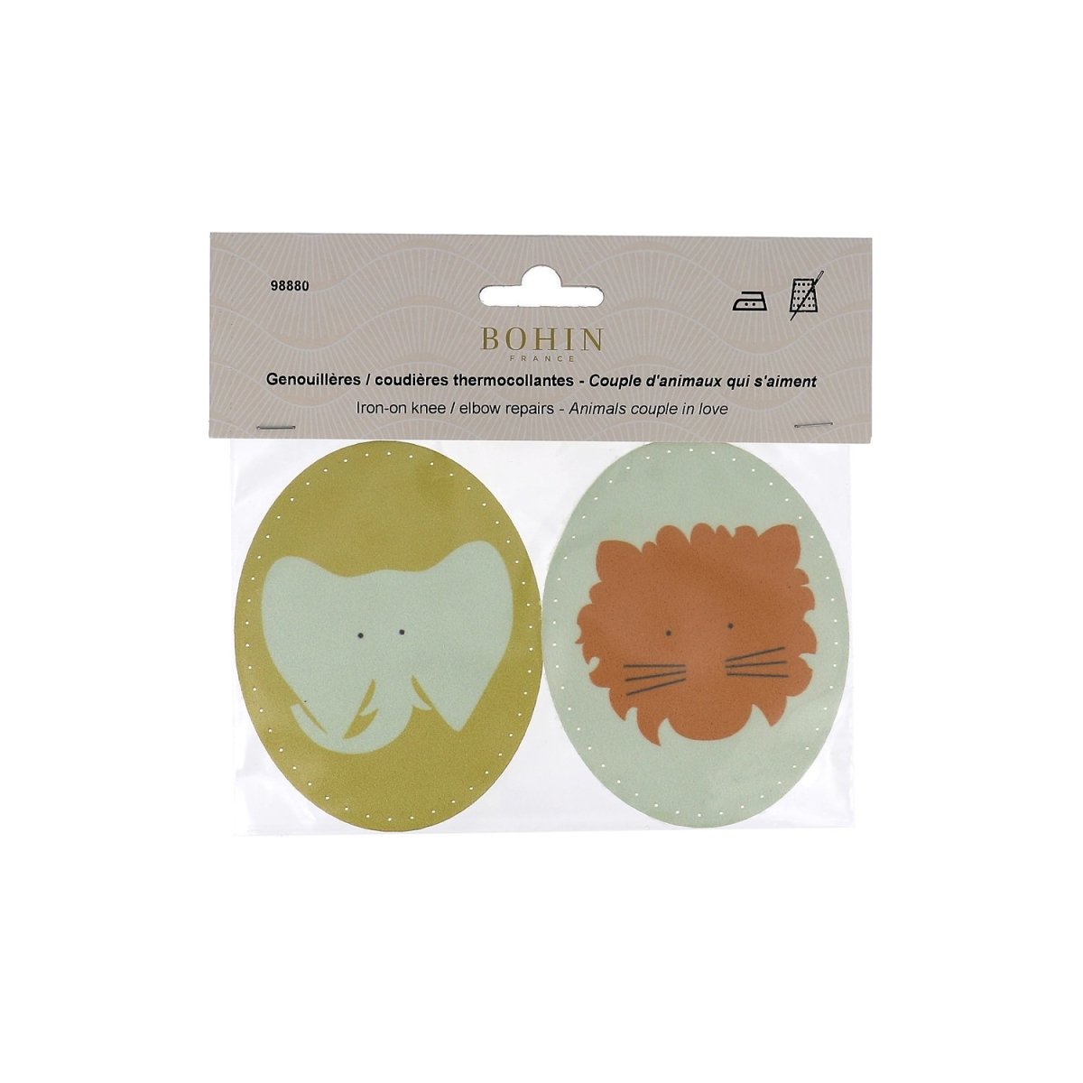 Renforts coudes et genoux thermocollants pour enfants lion - Image 3