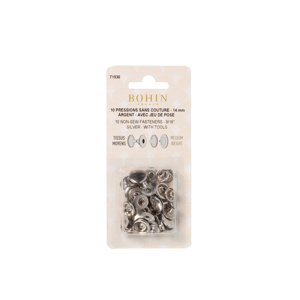 Boutons pression pour tissus moyens sans couture - Image 1