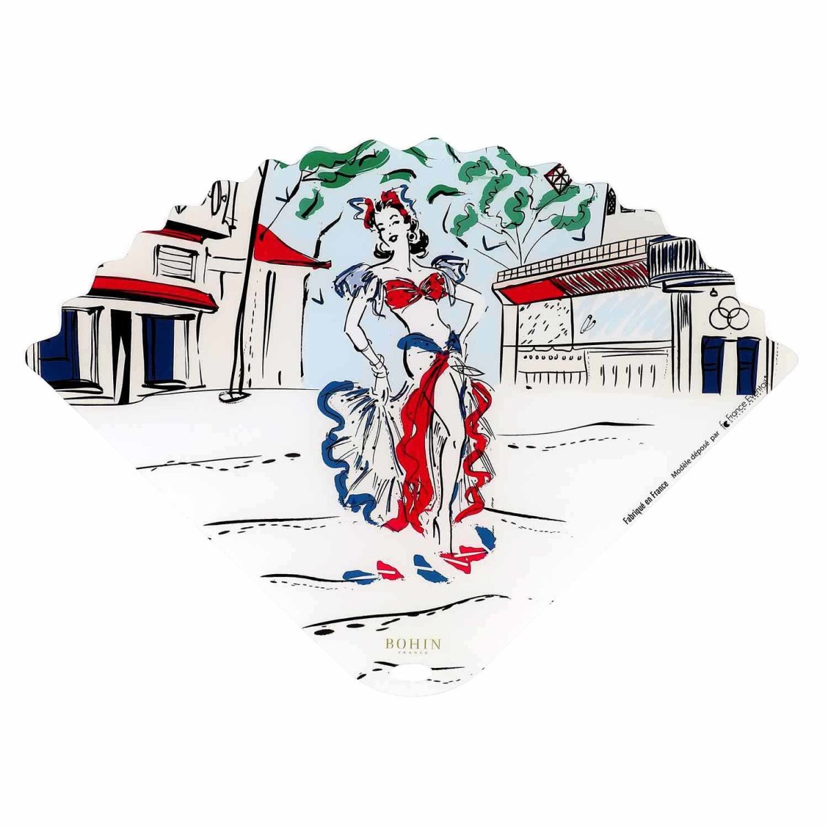 Eventail vintage de La Manufacture BOHIN Paris - Image 1