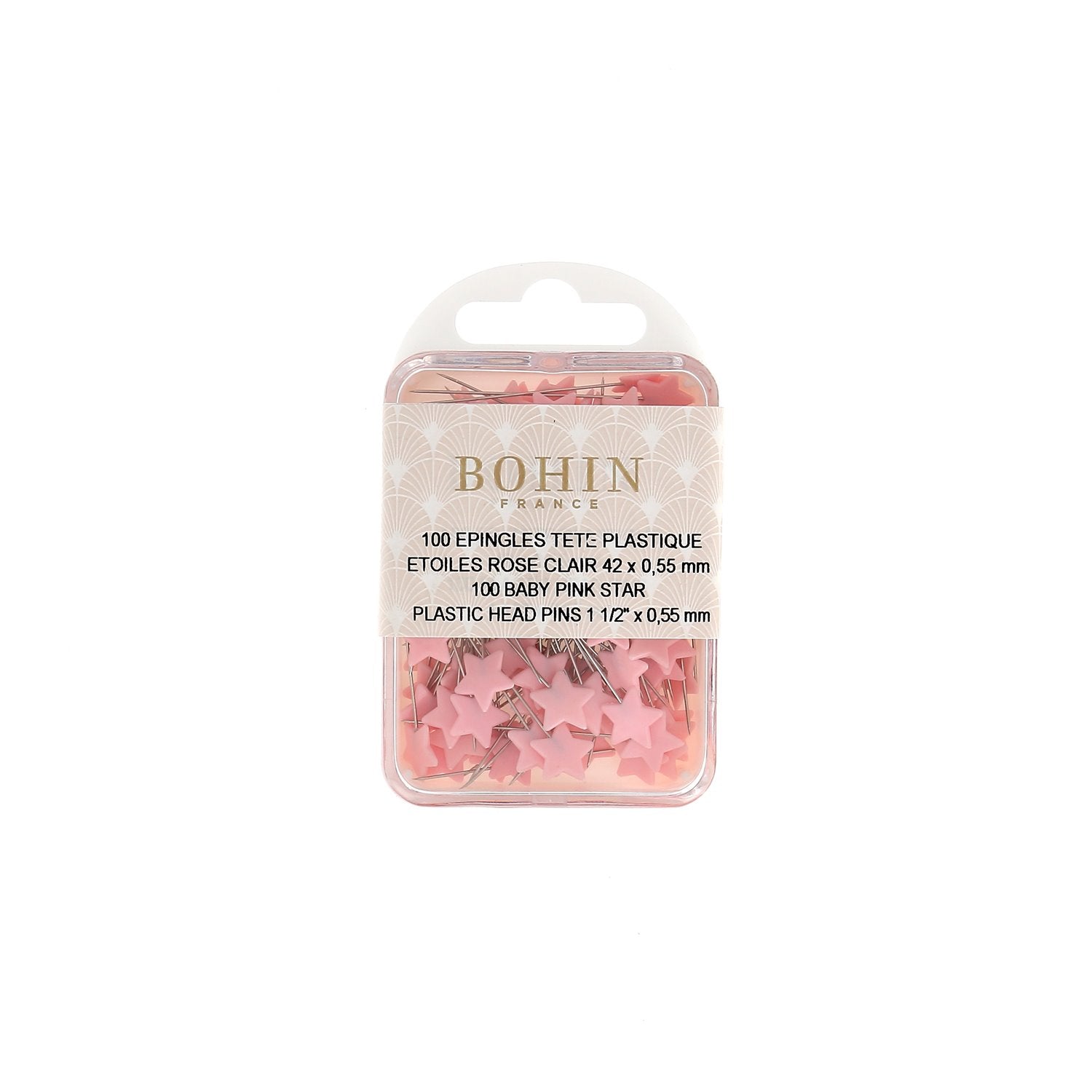 Épingles à tête plastique rose - Image 5