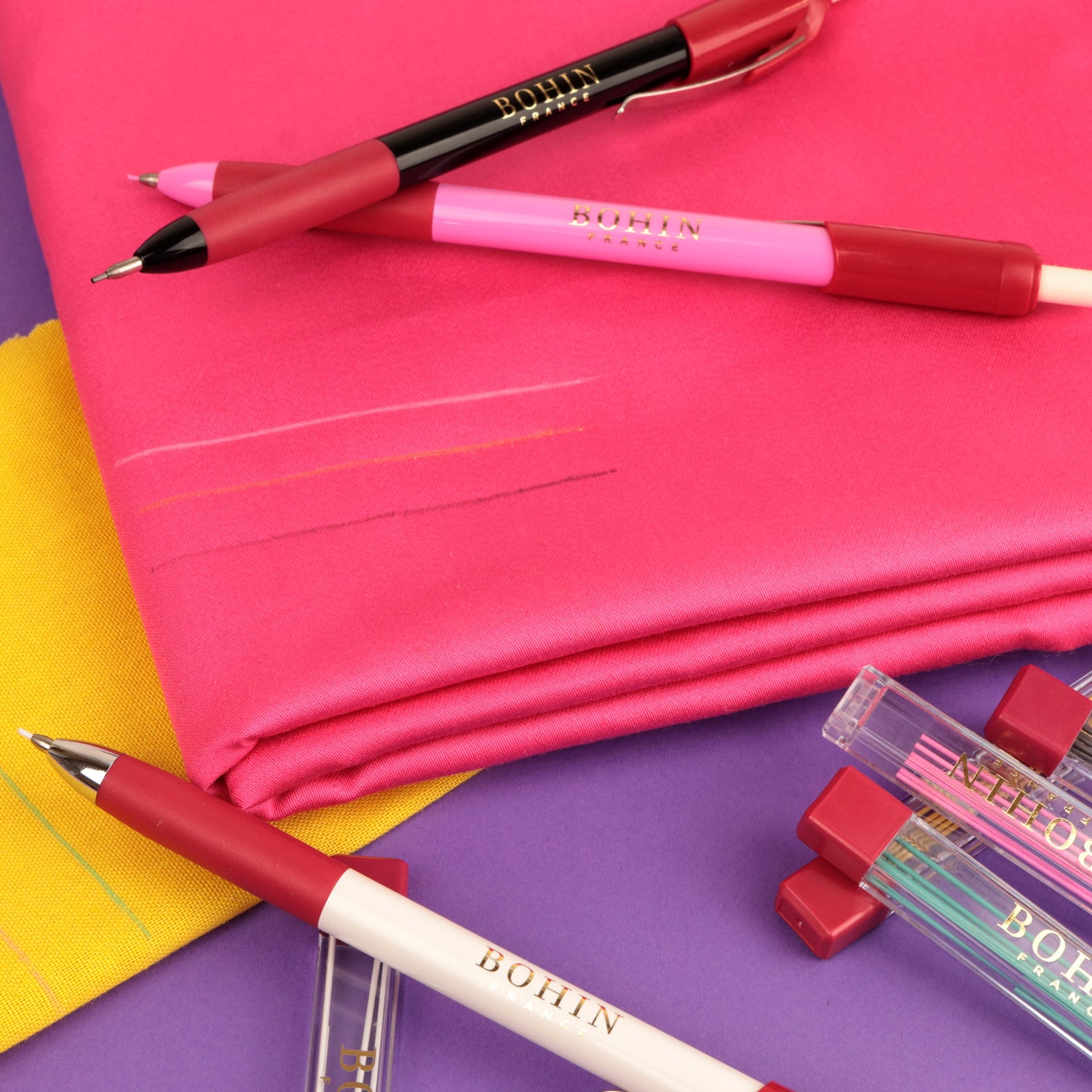 Crayon craie porte-mine + 6 mines - 3 couleurs - ø 0,9 mm - Image 1