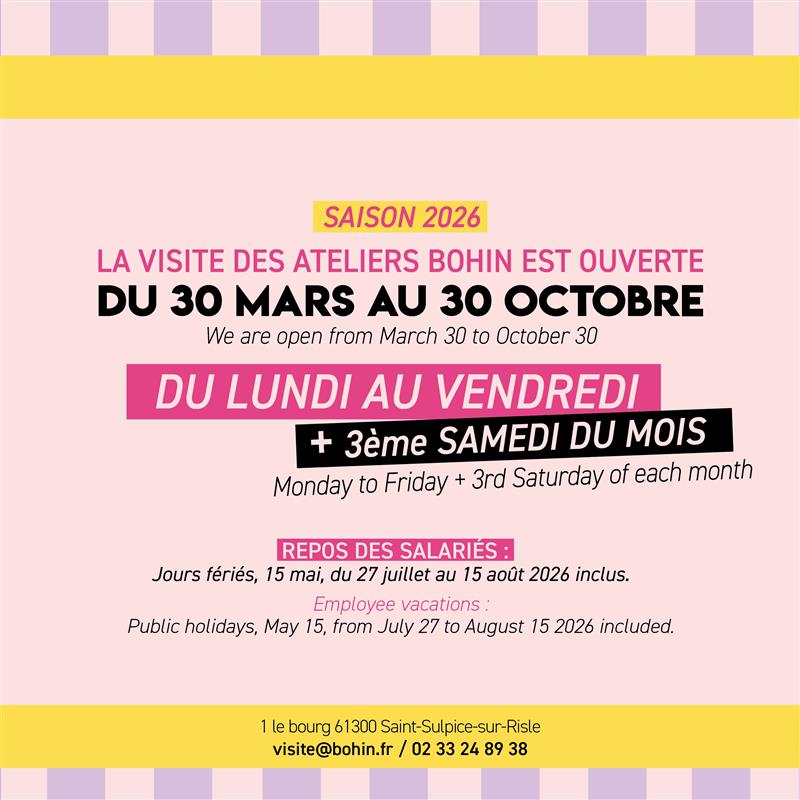 Ticket - Visit to the BOHIN workshops