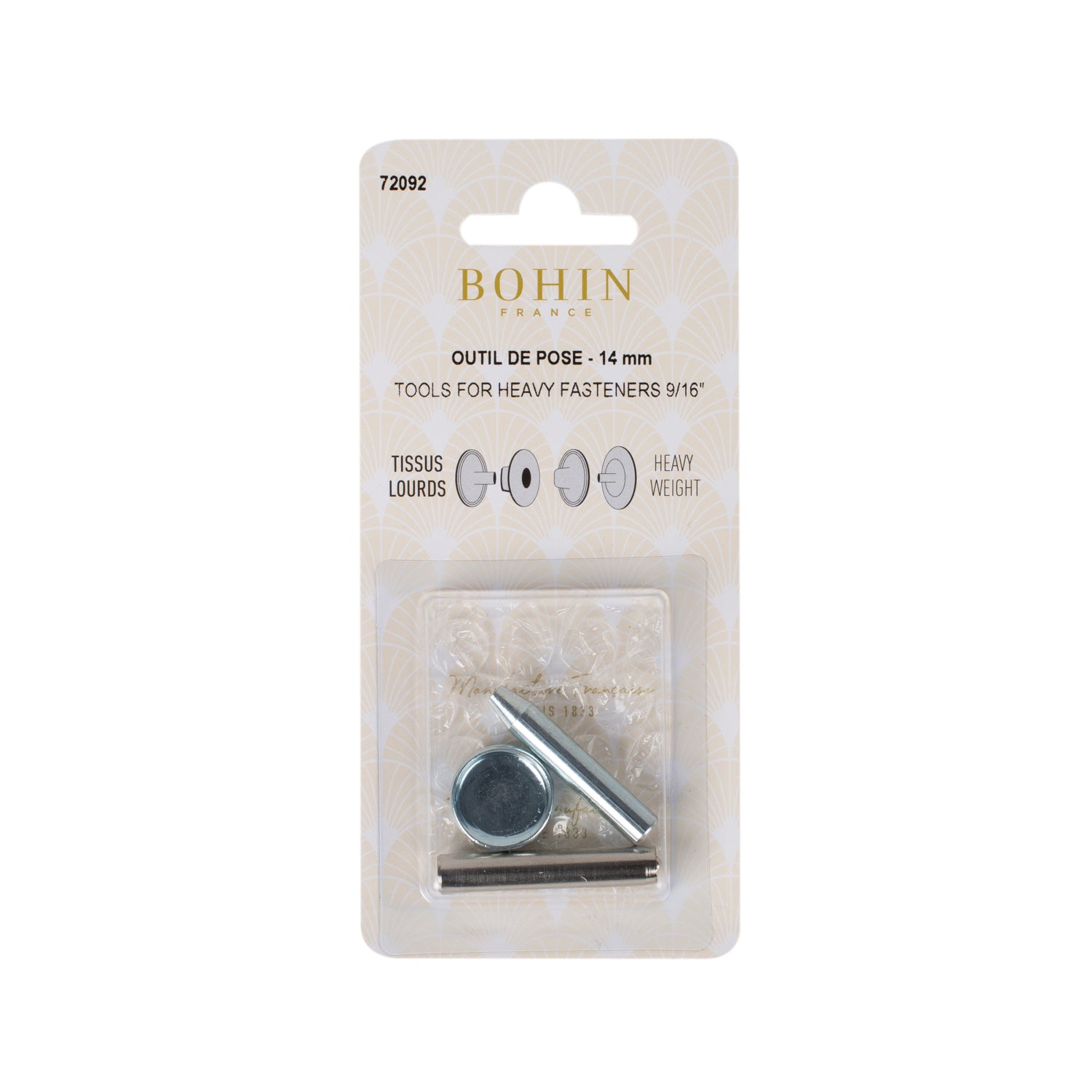 Outil de pose pour boutons pressions sans couture 2