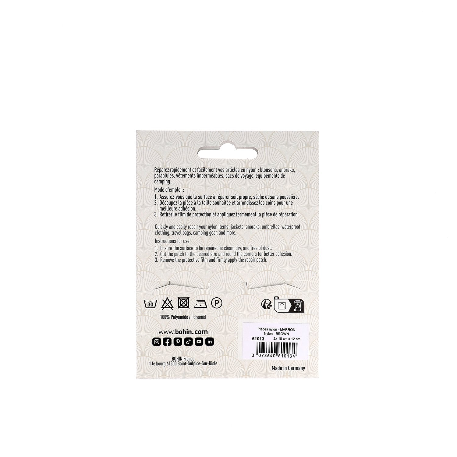 Nylons autocollants - 10 x 12 cm - 100% Polyamide - 24 couleurs - Blister x2 - Image 10