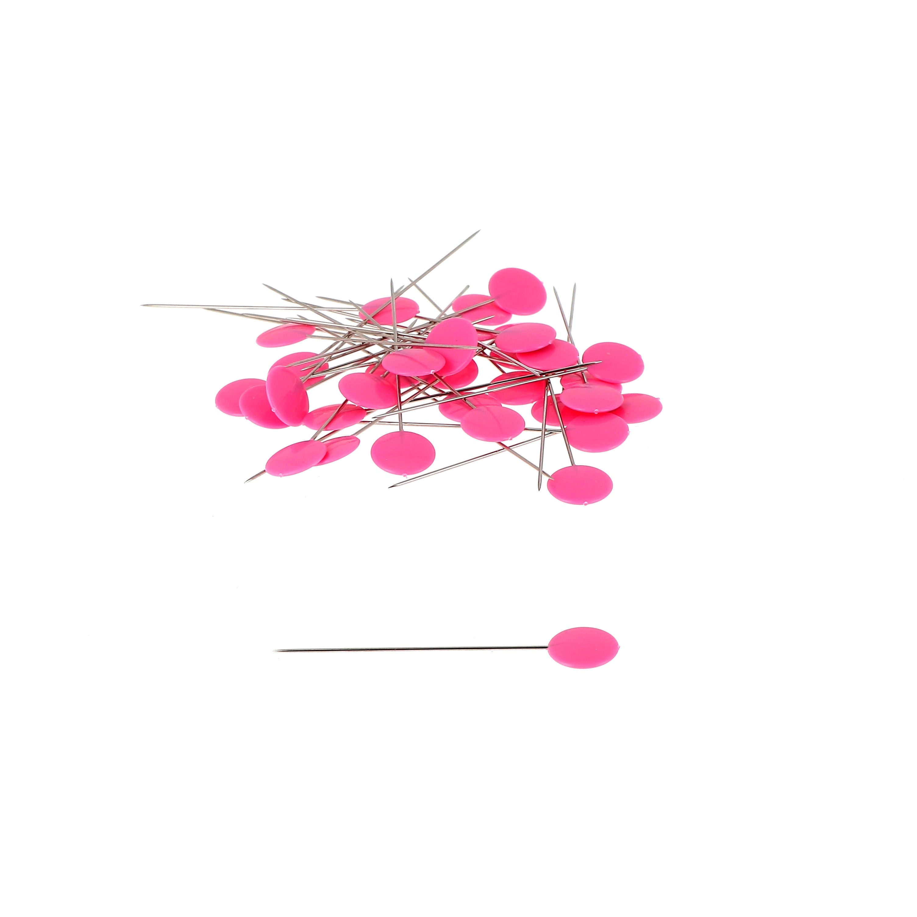 Épingles à tête plastique rose - Image 2