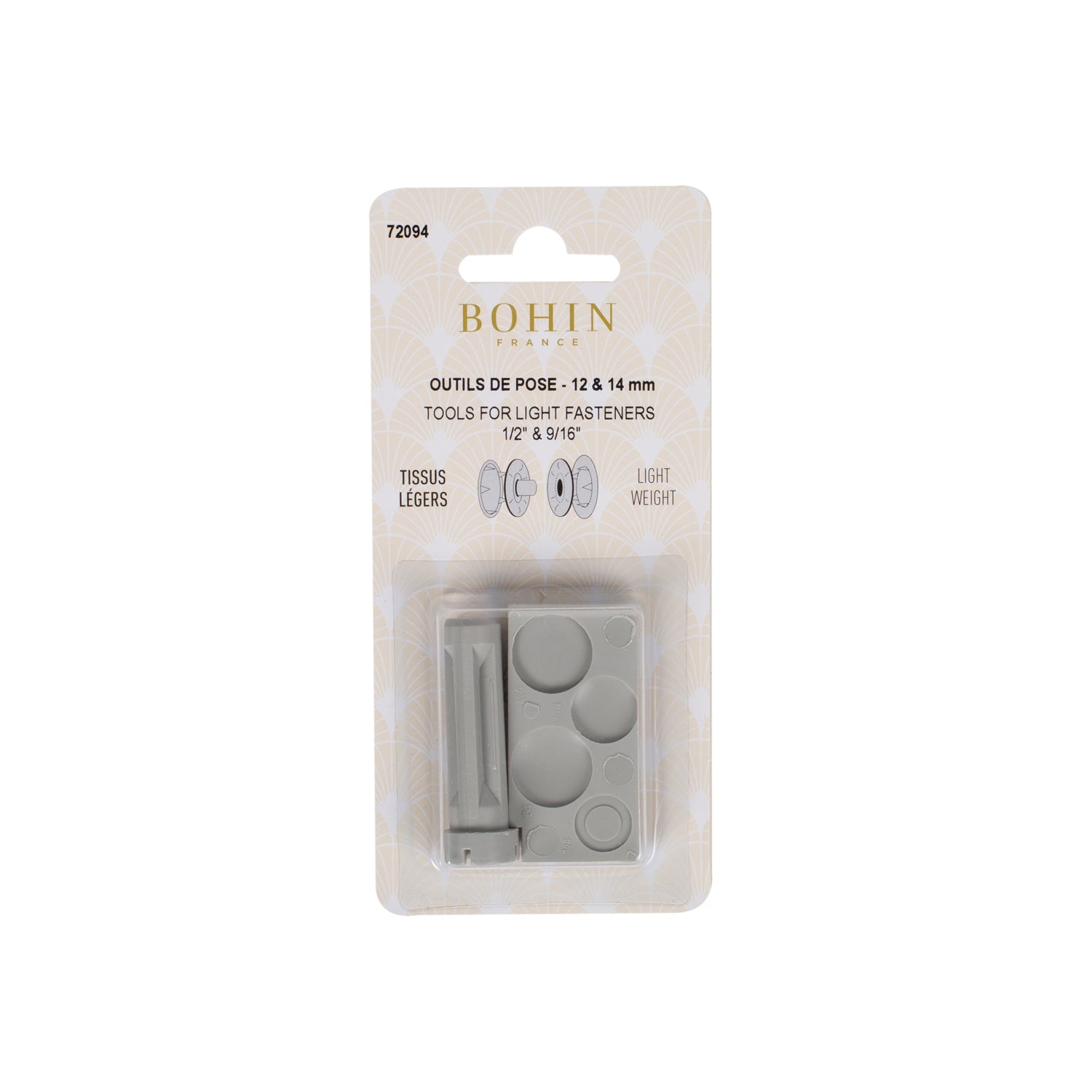 Outil de pose pour tissus légers - Boutons sans pression 10, 12 et 14 mm - Image 2