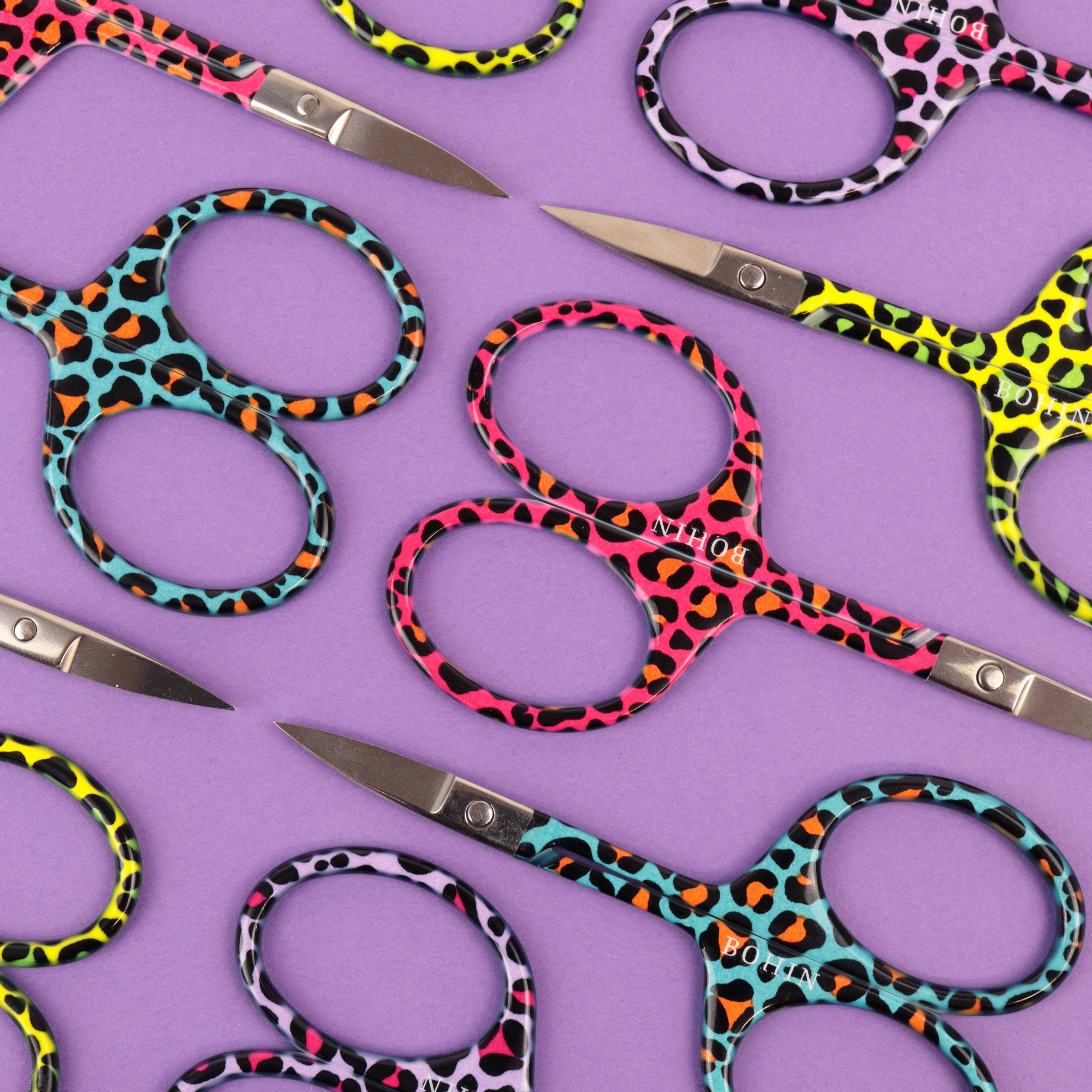 Pop Leopard Fancy Embroidery Scissors - 4 Colors - 9cm