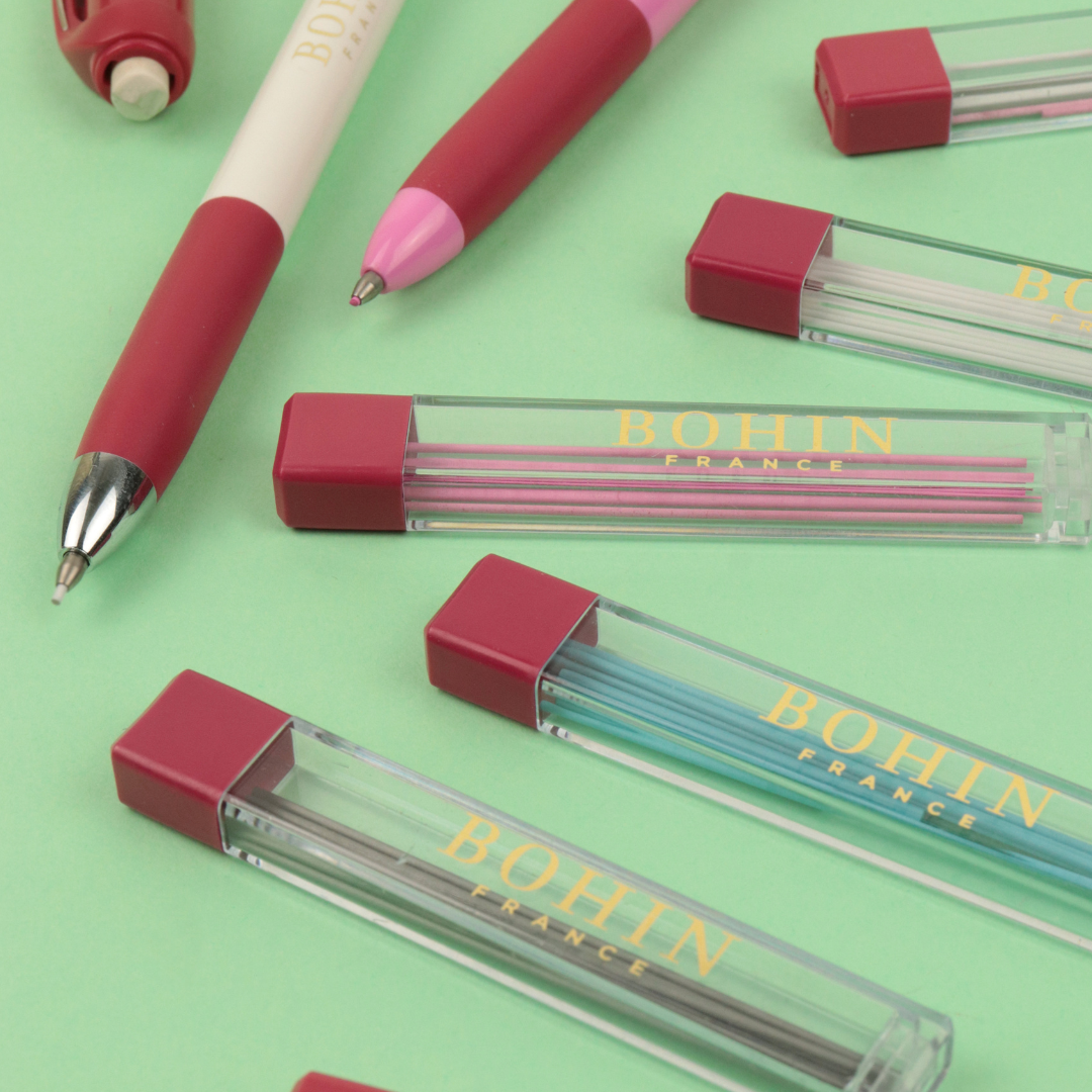 Stylo à Craie Extra Fin BOHIN 0,9 Mm - Avec Mines De Rechange, Multicolore, Céramique