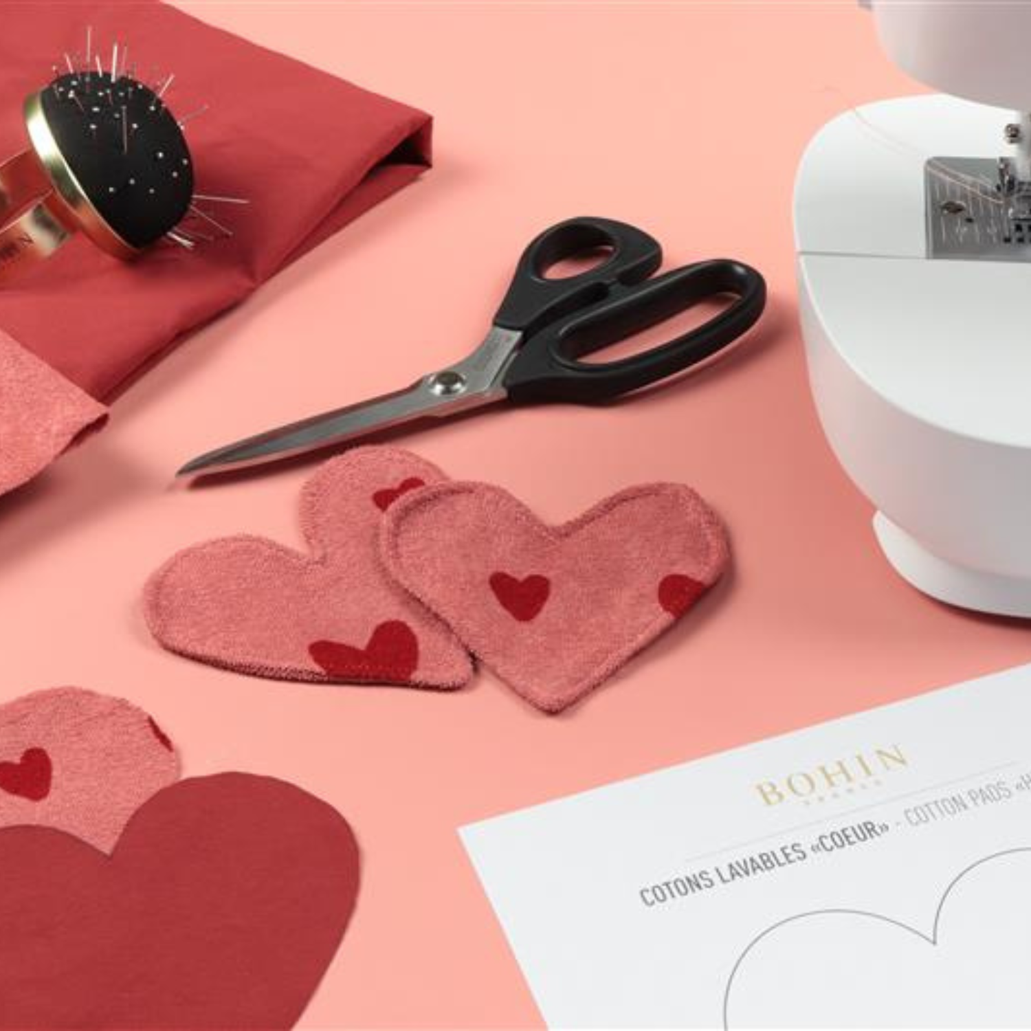 Tuto couture : les cotons lavables cœur