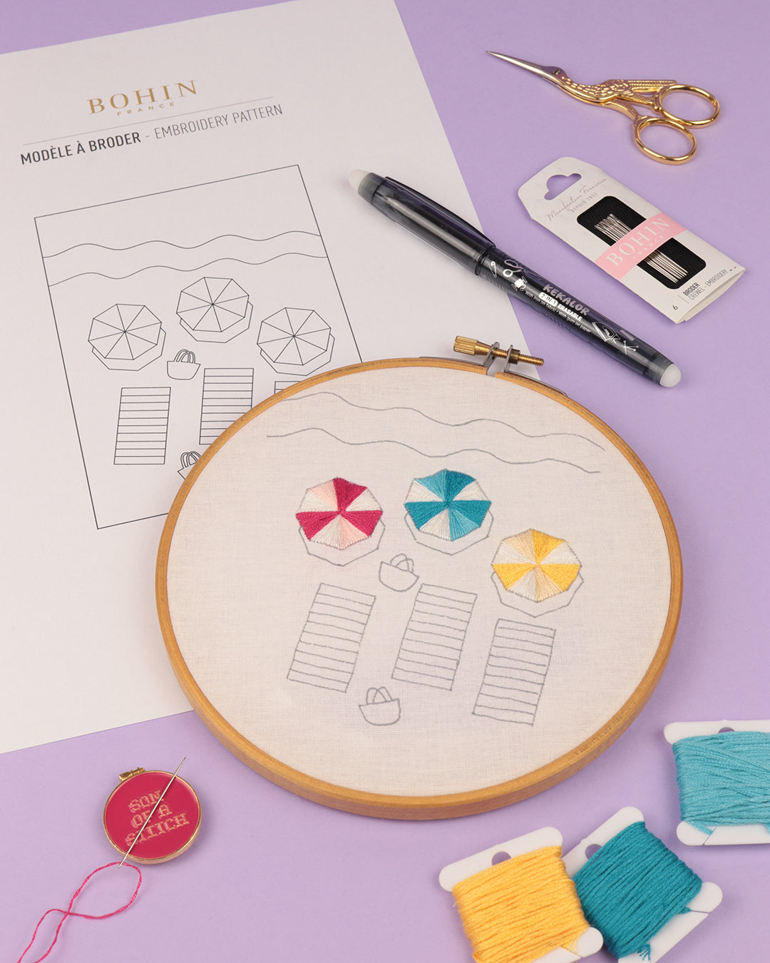 Modèles à broder d'été