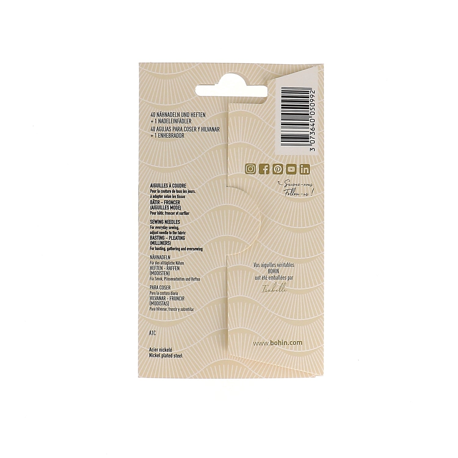 Carnet de 40 aiguilles