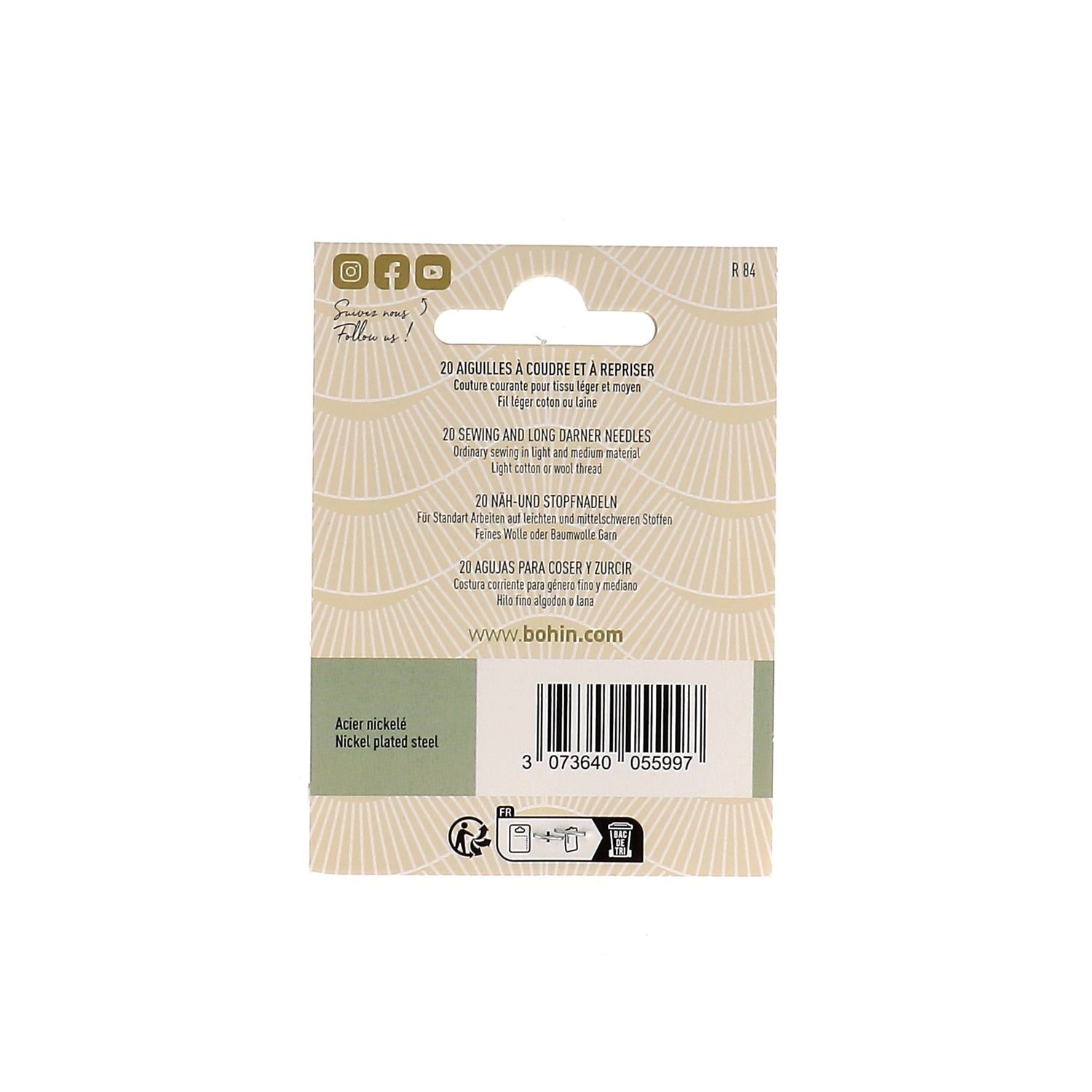 Carnet de 20 aiguilles