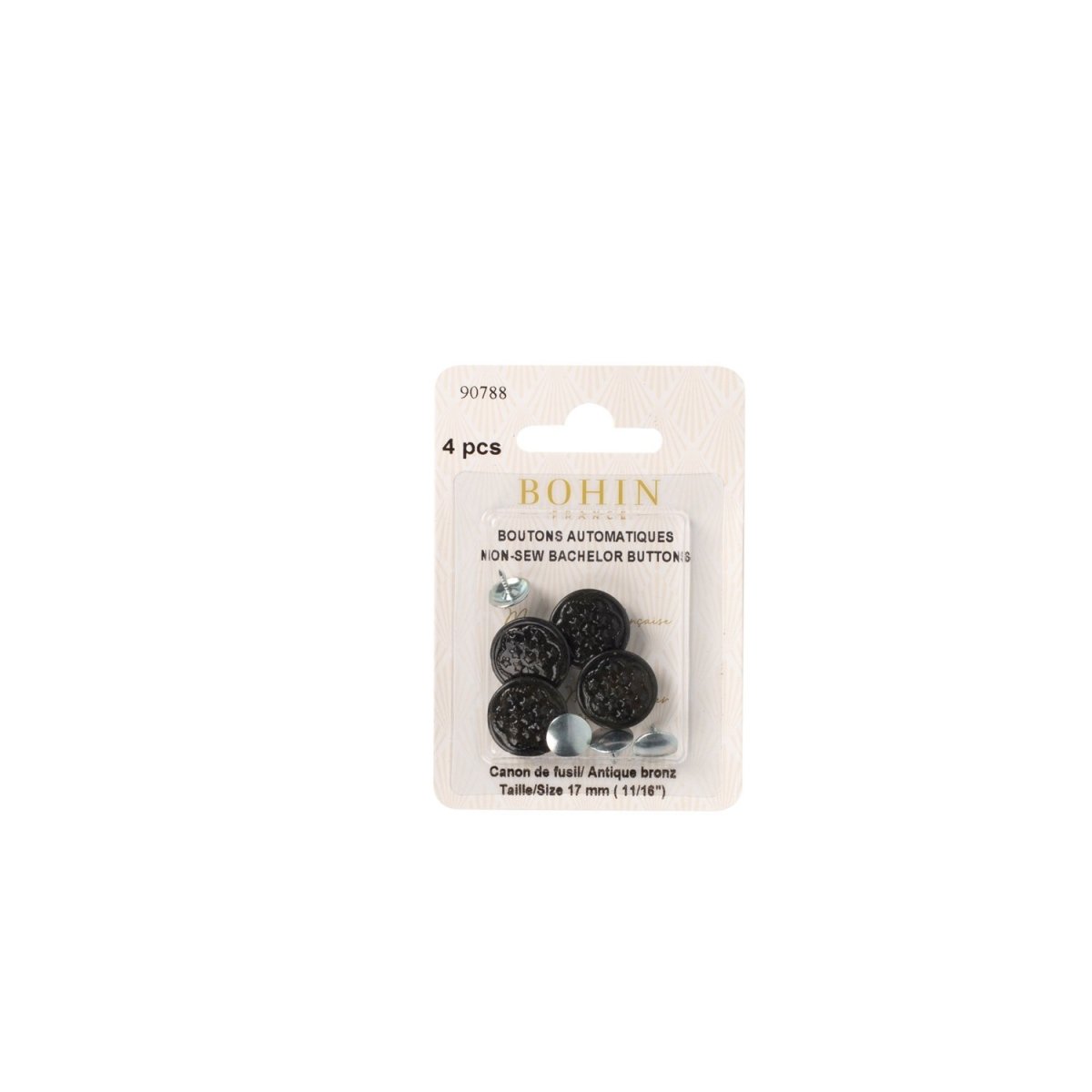 Boutons de jeans clipsables 17 mm argenté - Image 8