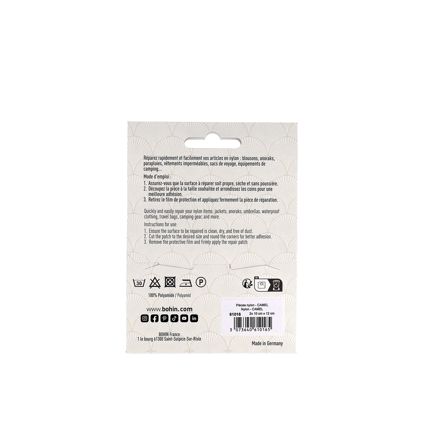 Nylons autocollants - 10 x 12 cm - 100% Polyamide - 24 couleurs - Blister x2 - Image 19