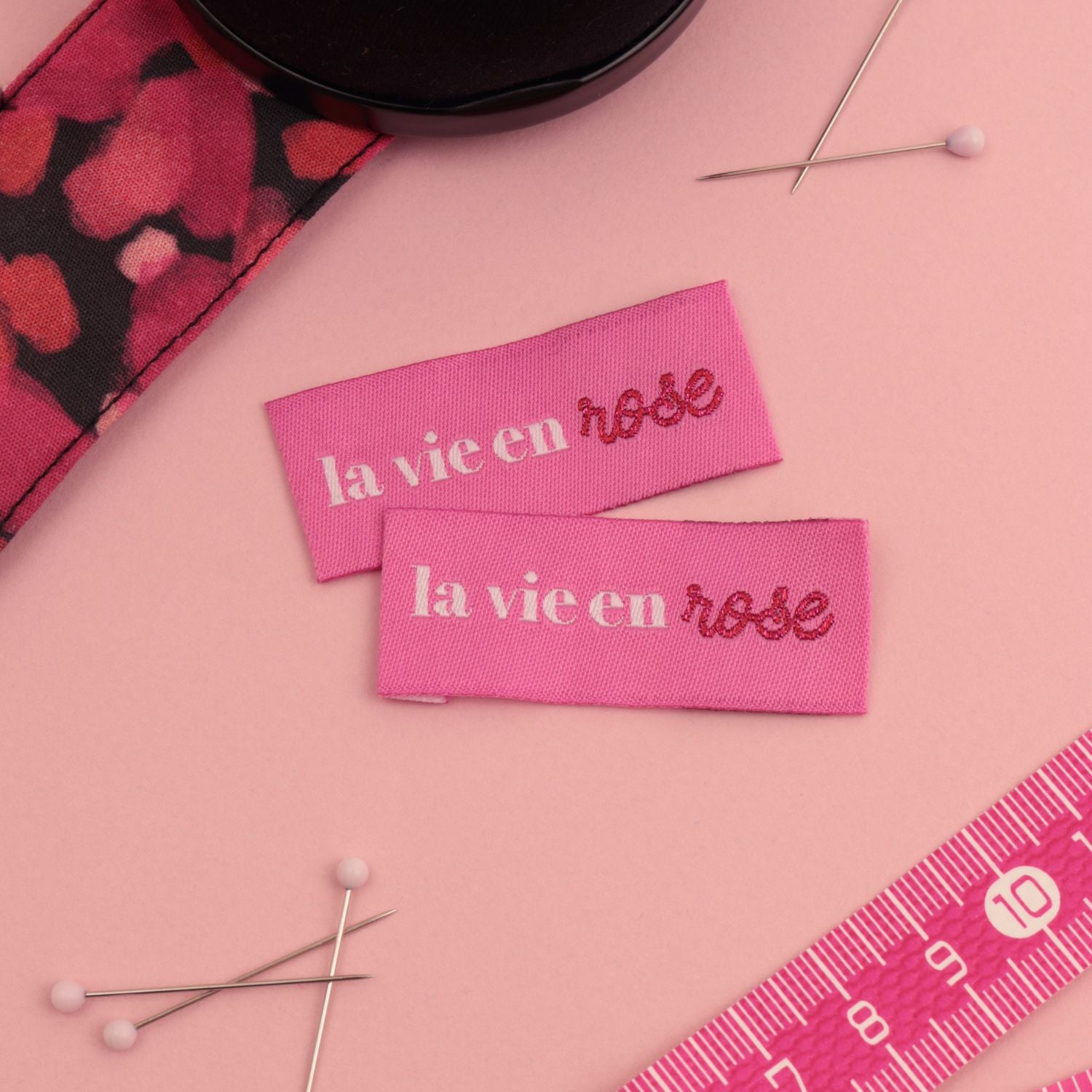 Woven label to sew - La vie en rose