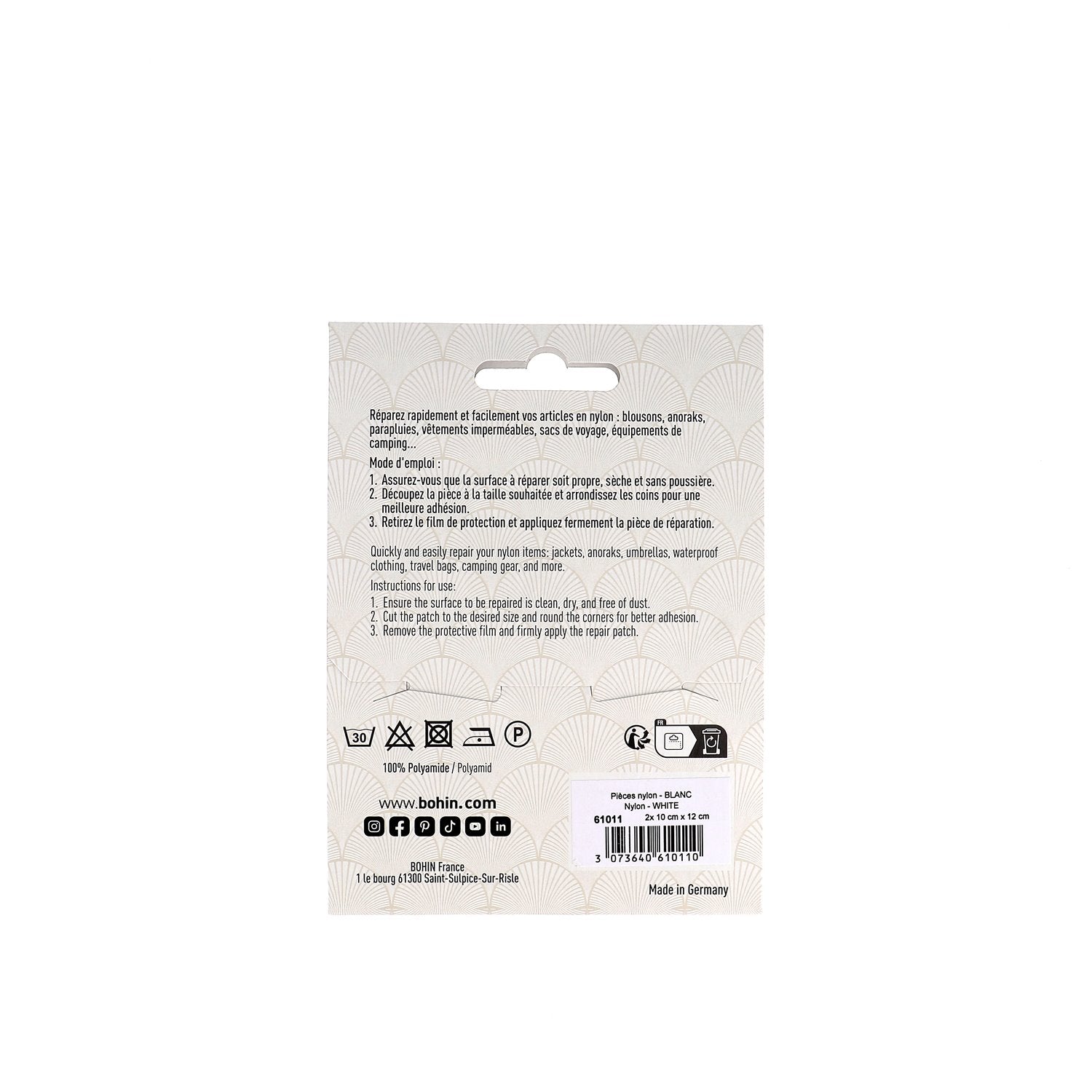 Nylons autocollants - 10 x 12 cm - 100% Polyamide - 24 couleurs - Blister x2 - Image 4