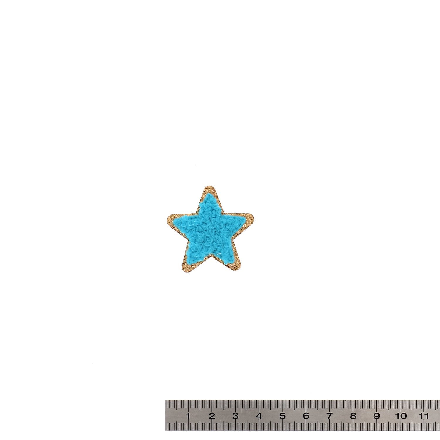 Fluffy iron-on patches - Soft effect &amp; gold edging