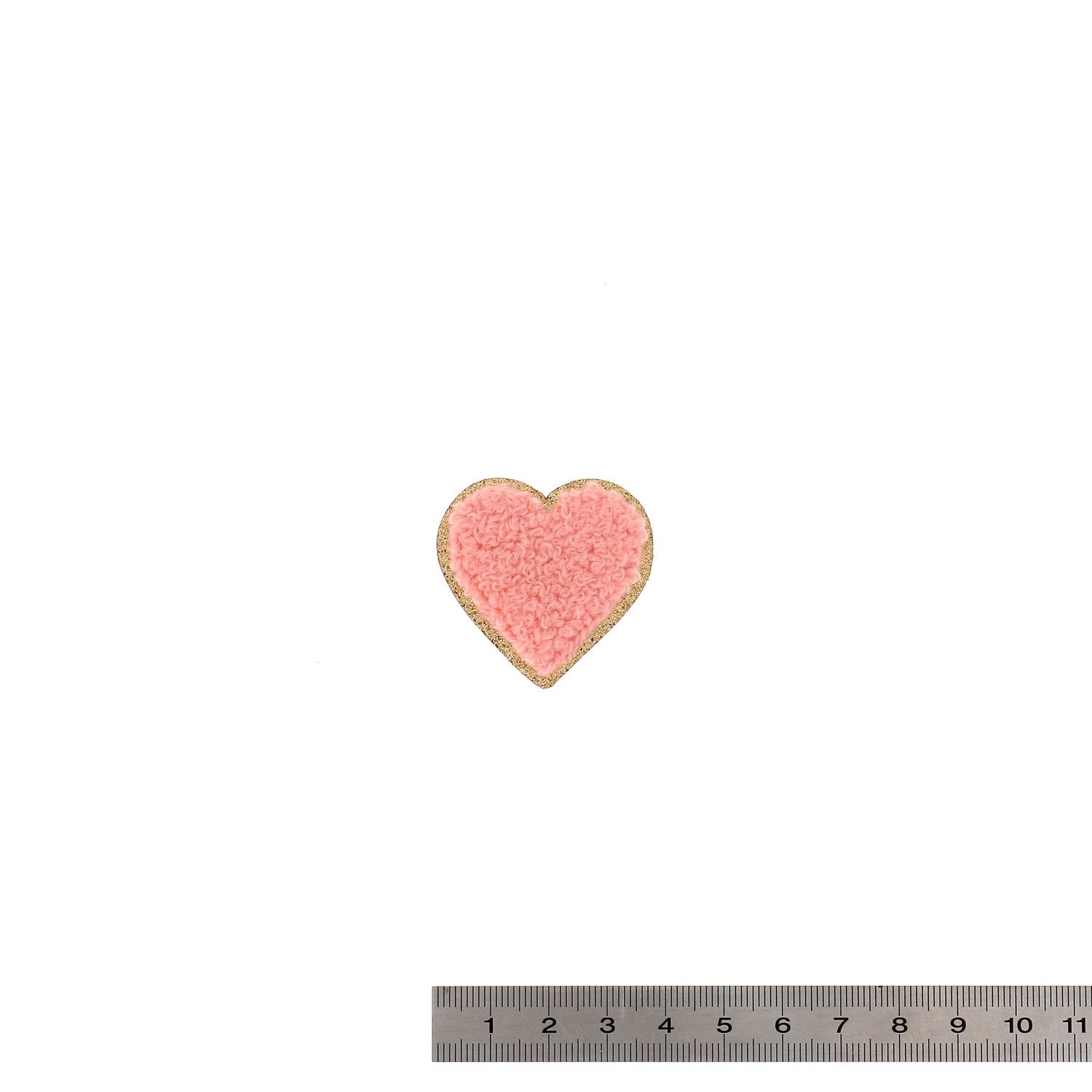 Fluffy iron-on patches - Soft effect &amp; gold edging