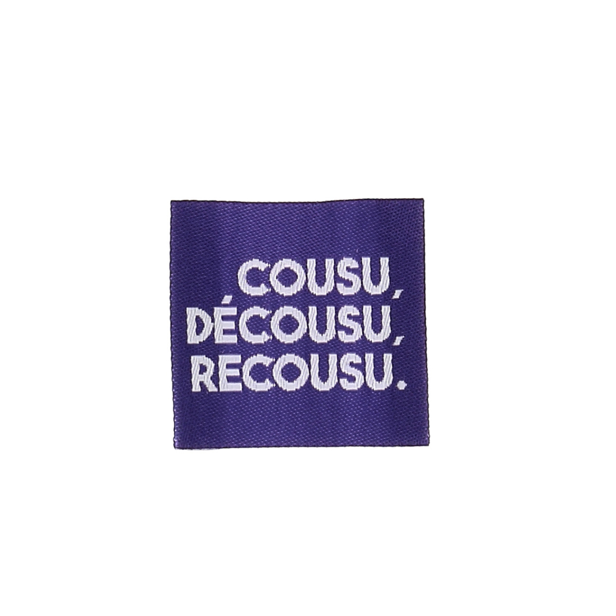 Label - Stitched, unstitched, re-stitched.