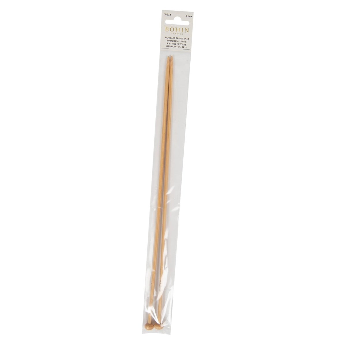 Aiguille tricot bambou 30 cm - Image 4