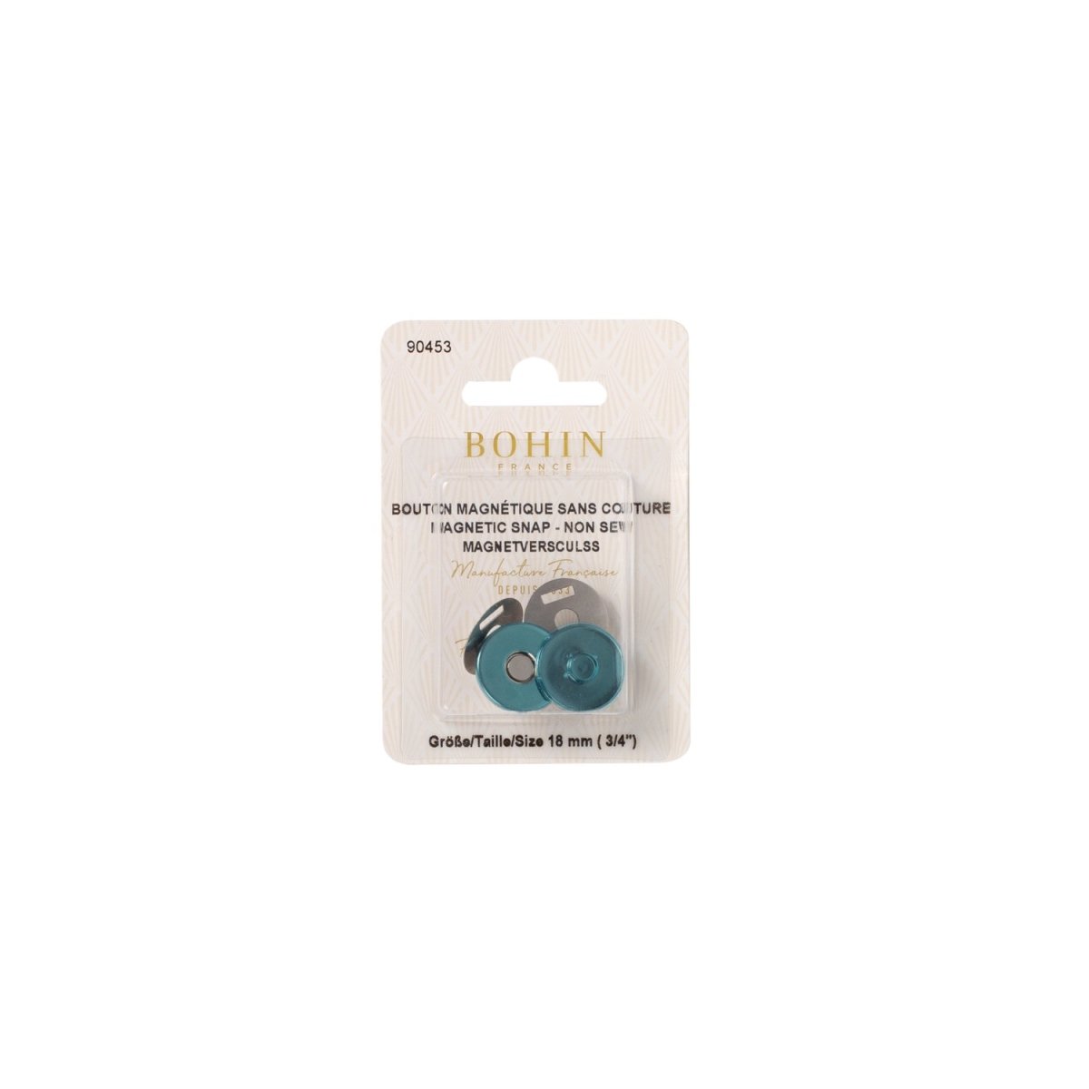 Boutons magnétiques sans couture 14 mm bronze - Image 4