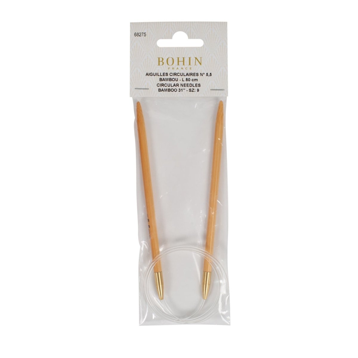 Aiguilles à tricoter circulaire bambou 80 cm - Image 6