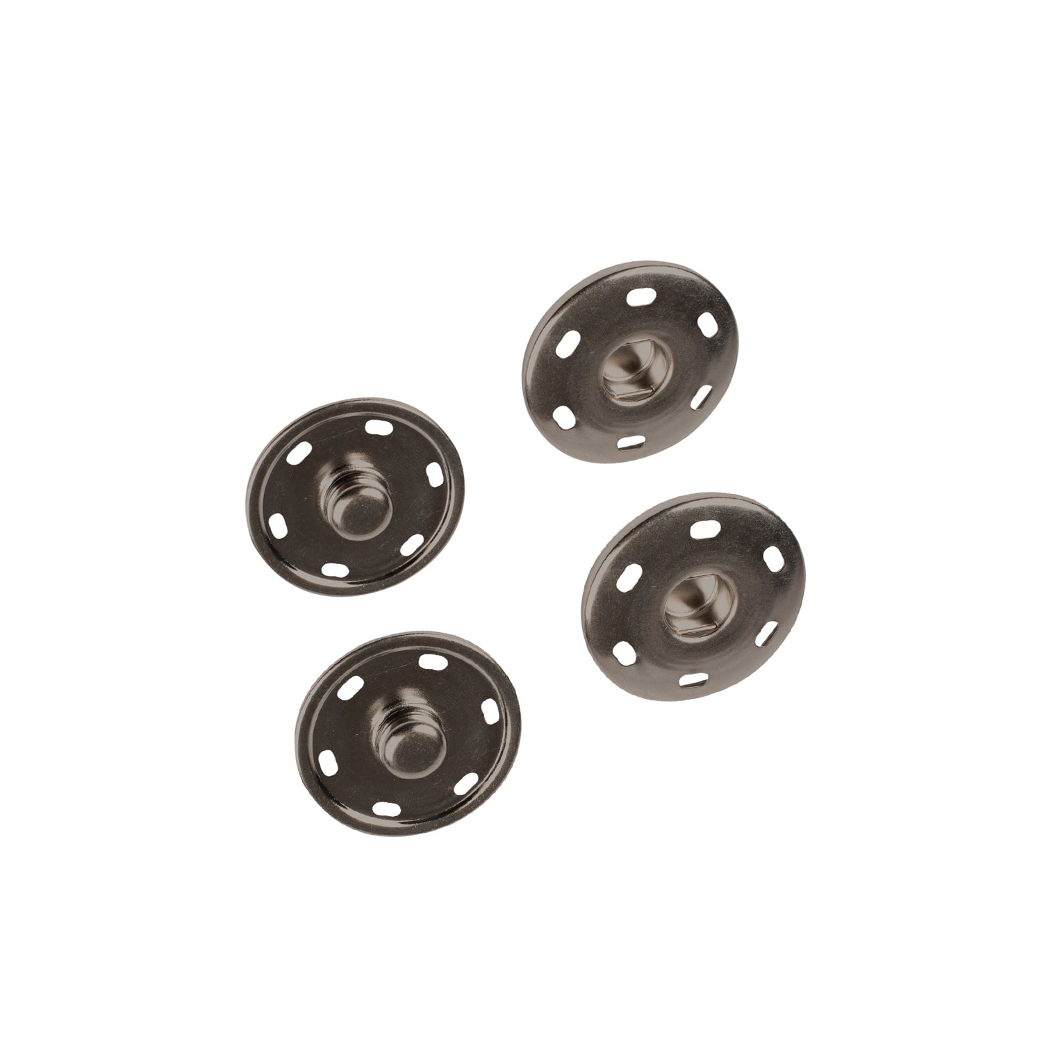 Sew-on snap fasteners - Black - Large sizes