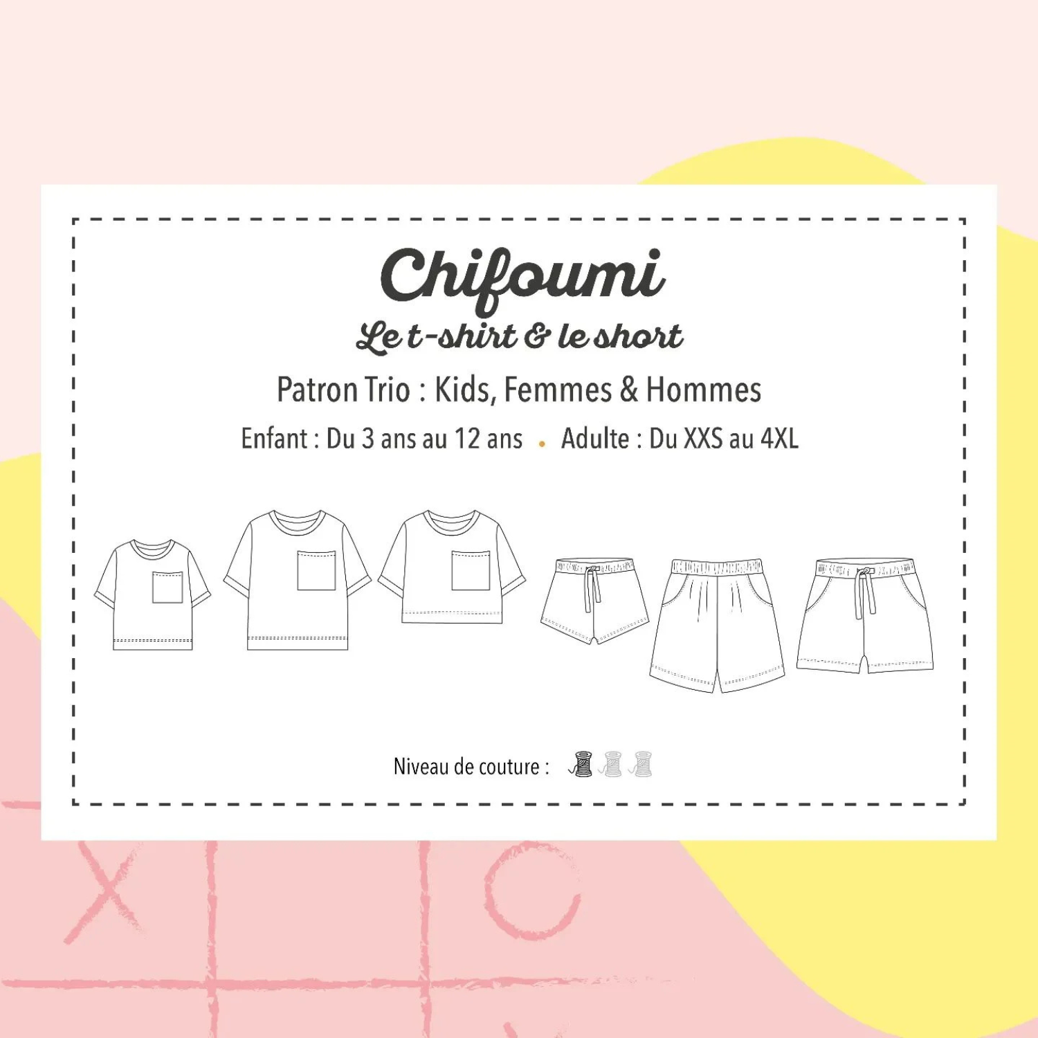Chifoumi, the shorts and t-shirt set - Adult and child - Marmaï Patterns