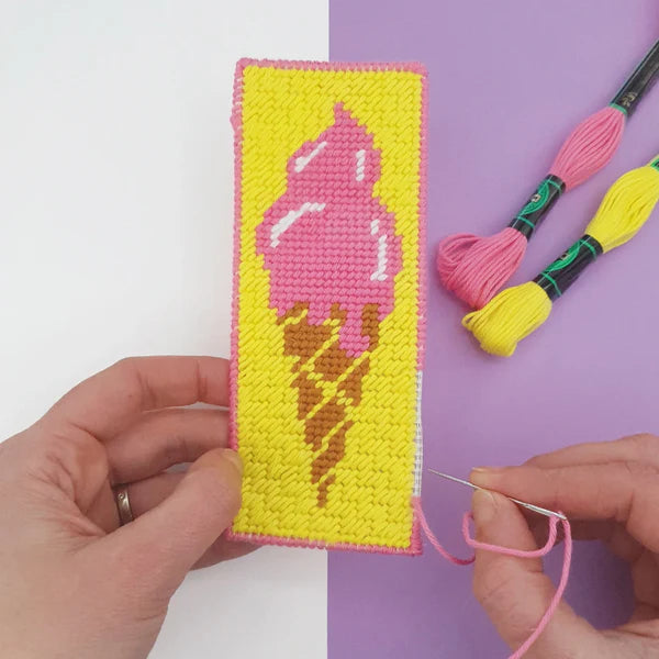 Ice Cream Bookmark Needlepoint Kit - Fukuri