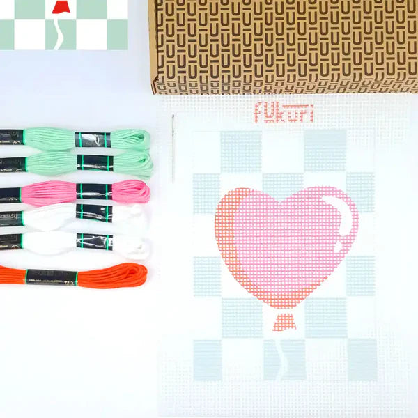 Heart Balloon Canvas Kit - Fukuri