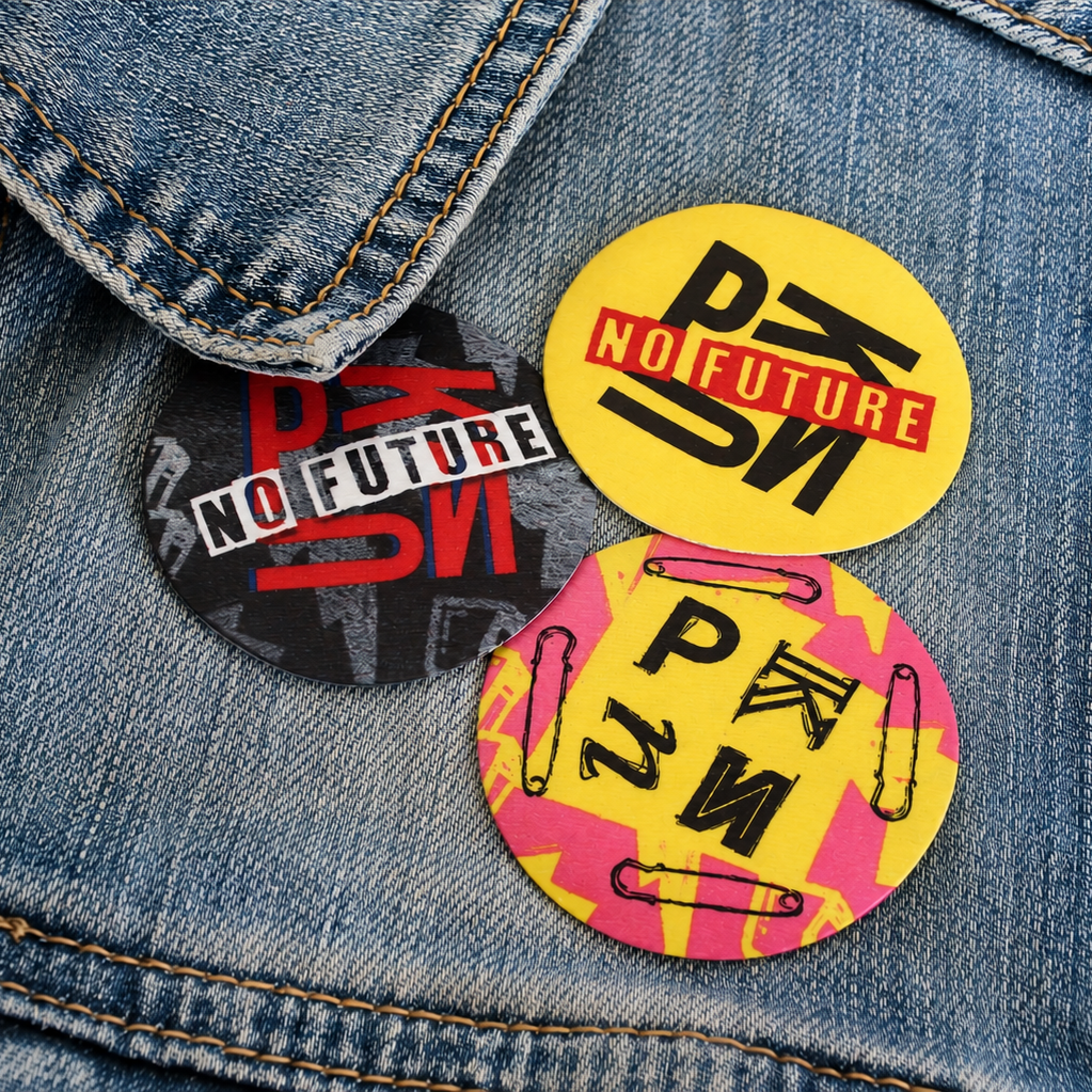 Punk attitude iron-on patch