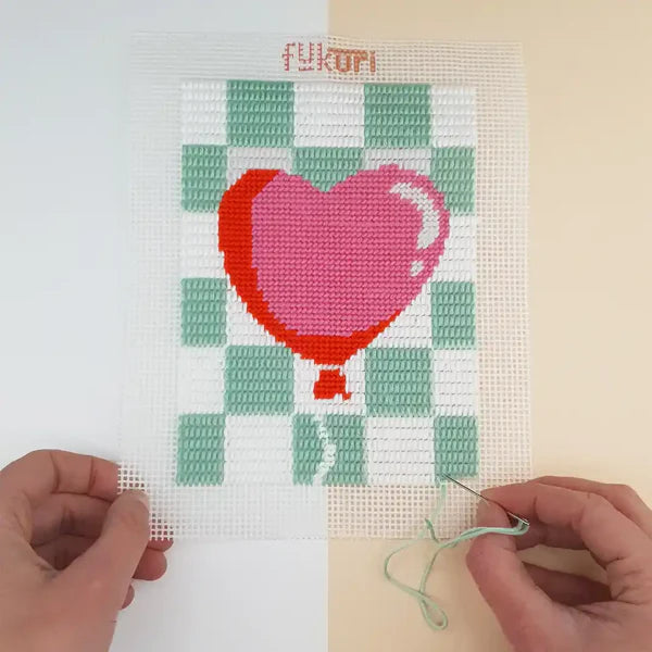 Heart Balloon Canvas Kit - Fukuri