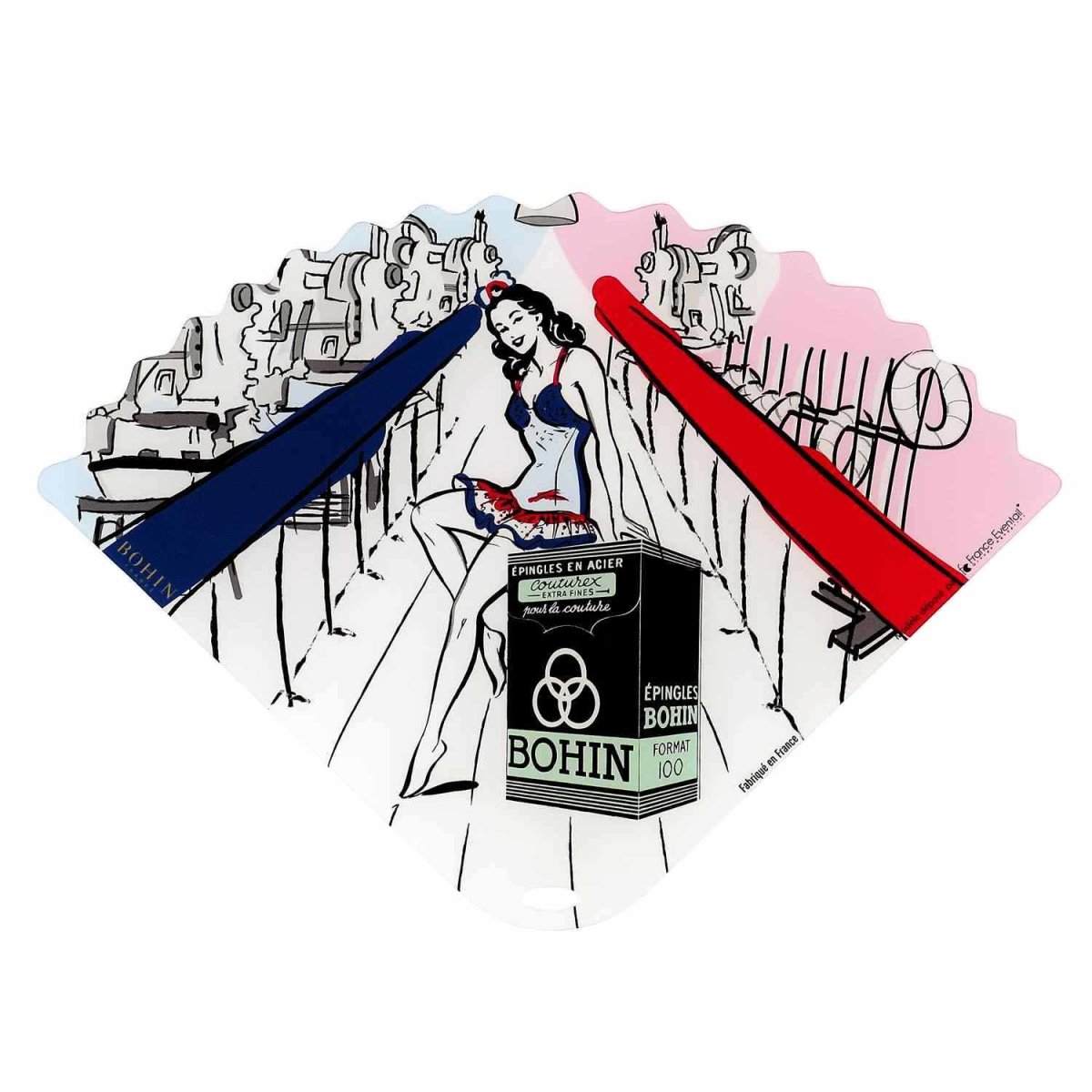Eventail vintage de La Manufacture BOHIN Paris - Image 2