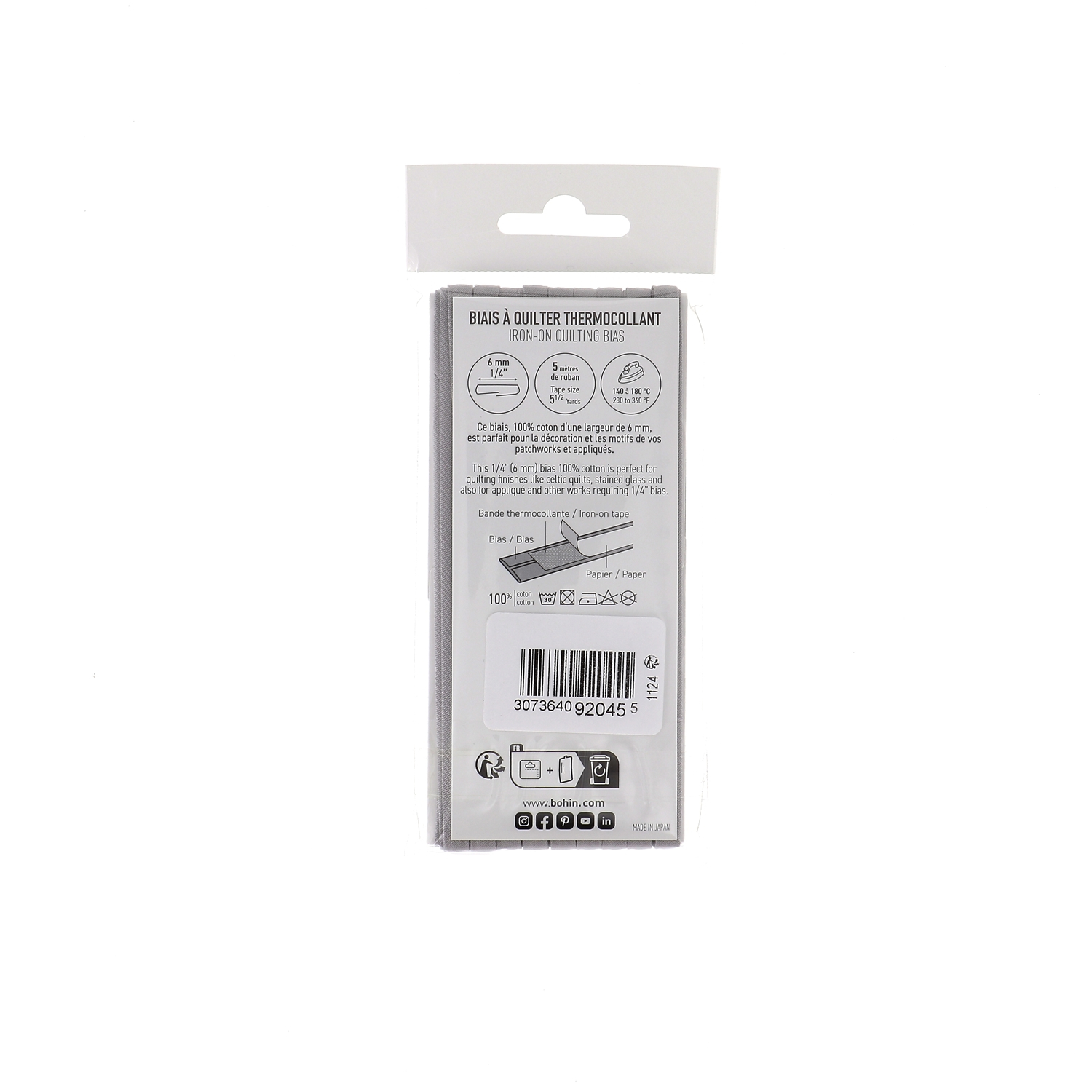 BIAIS THERMOCOLLANT - 6mm x 5M - Blister