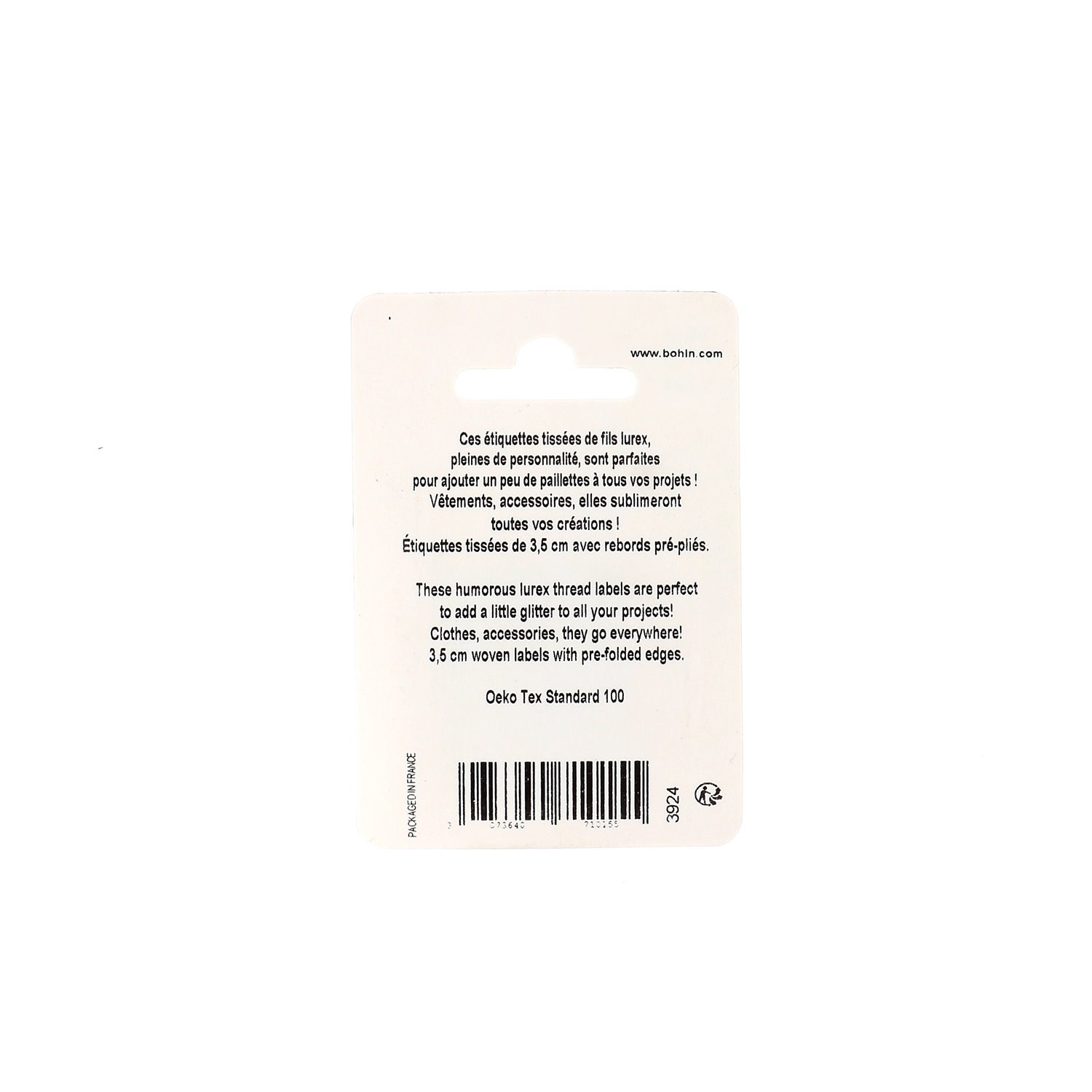 Étiquettes à coudre - Blister x 4