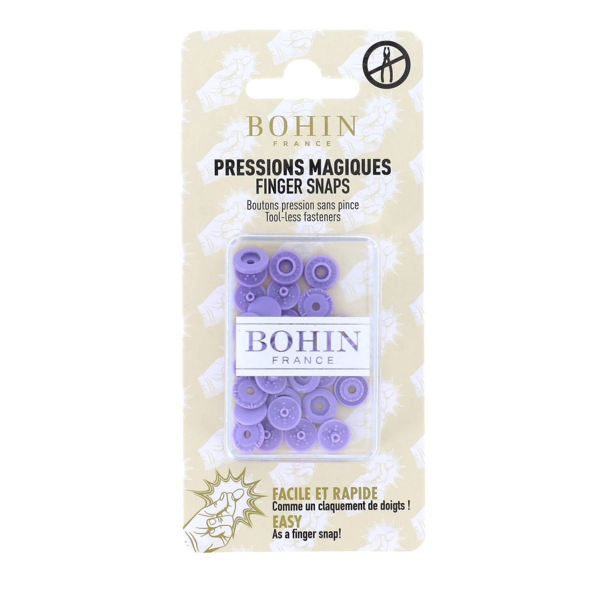 Pressions magiques - Boutons pression sans pince
