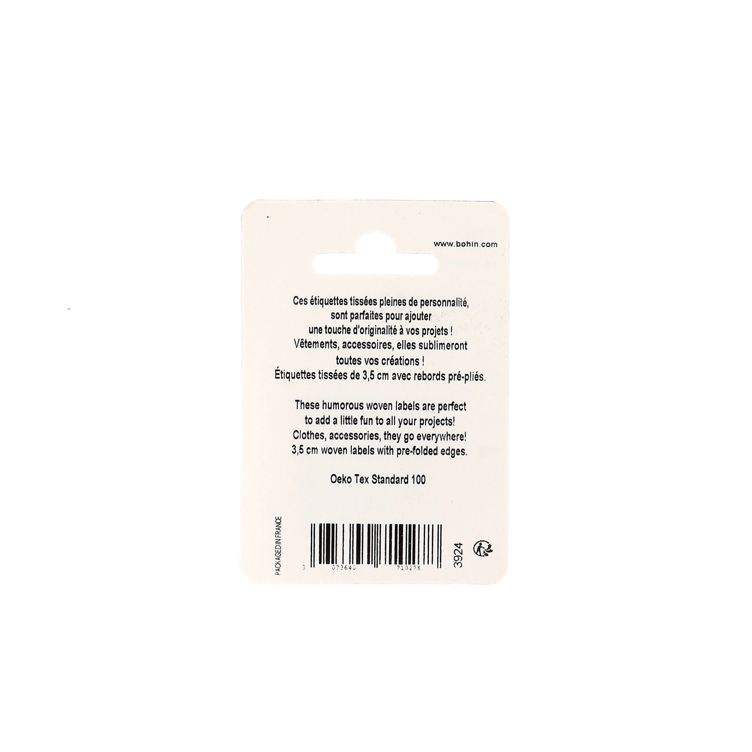 Étiquettes à coudre - Blister x 4