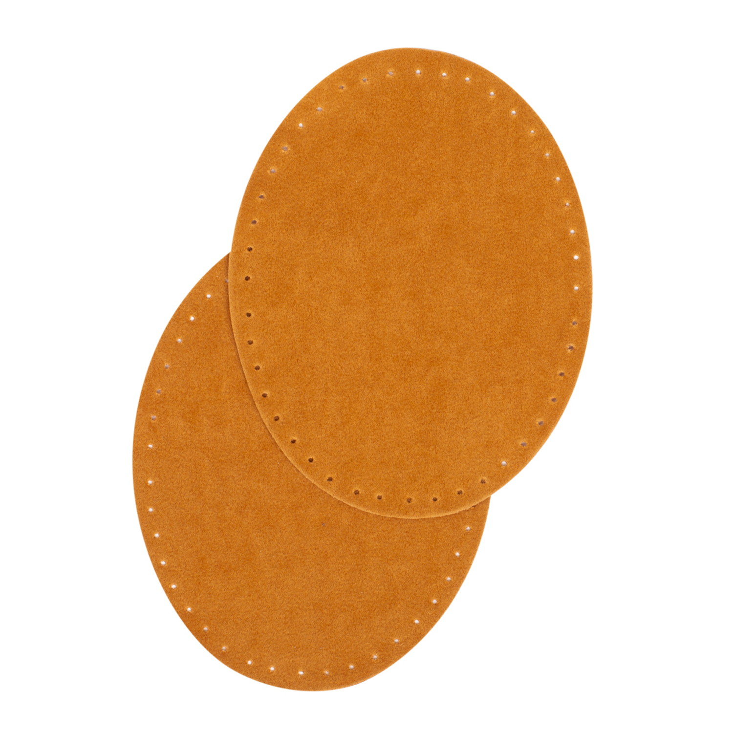 Sew-on suede oval repair patches