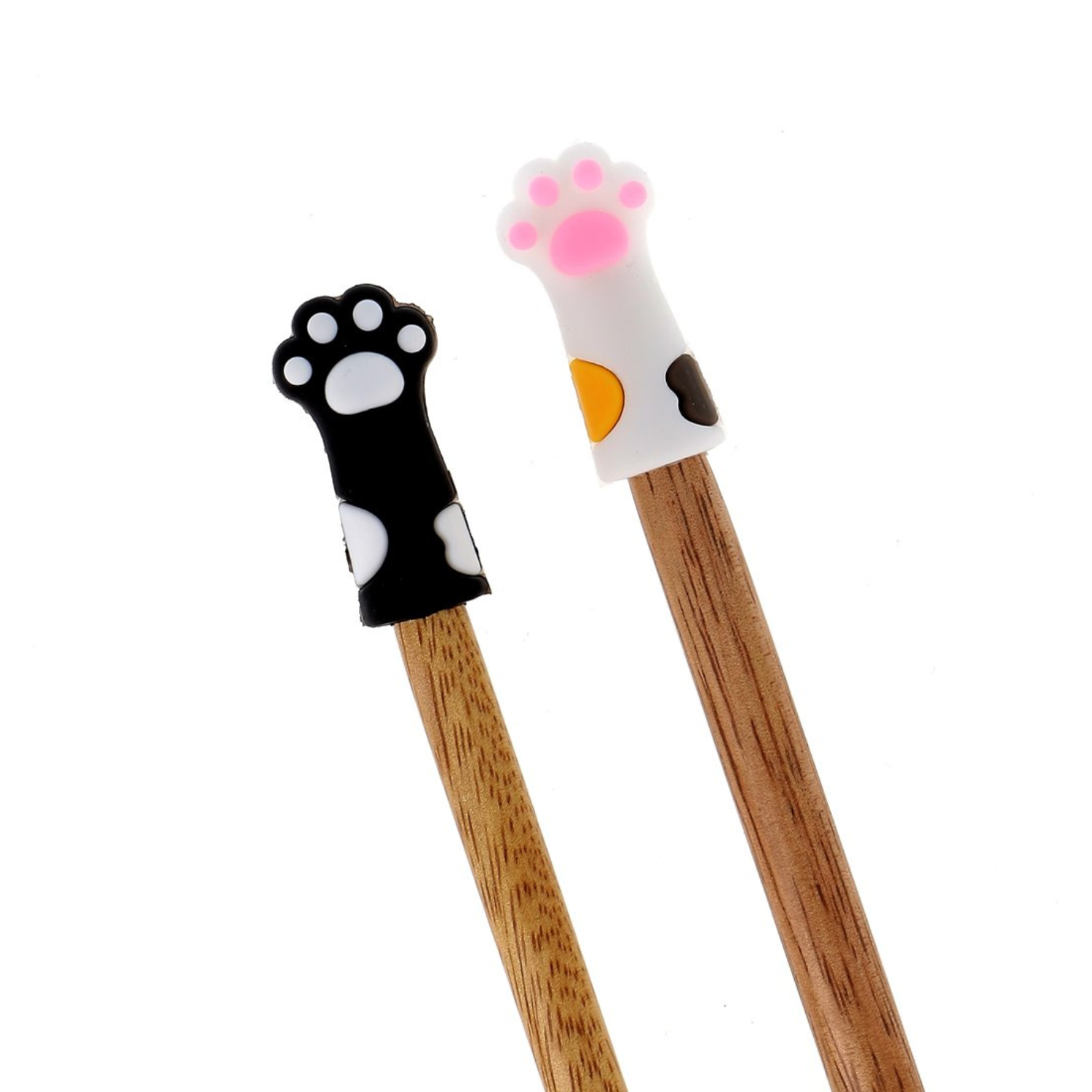 Protège-pointes pour aiguilles à tricoter - Modèle pattes de chat - N°8 à 15 - Assortiment de couleurs